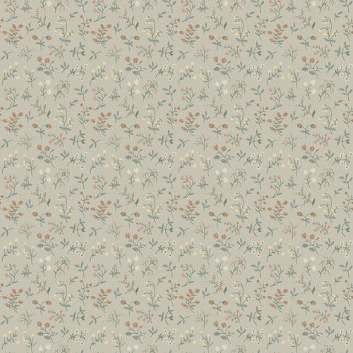 Josefin tapet från Midbec med blommigt mönster i grå. Från kollektionen Havsblick. Nonwoven-material med rak passning.