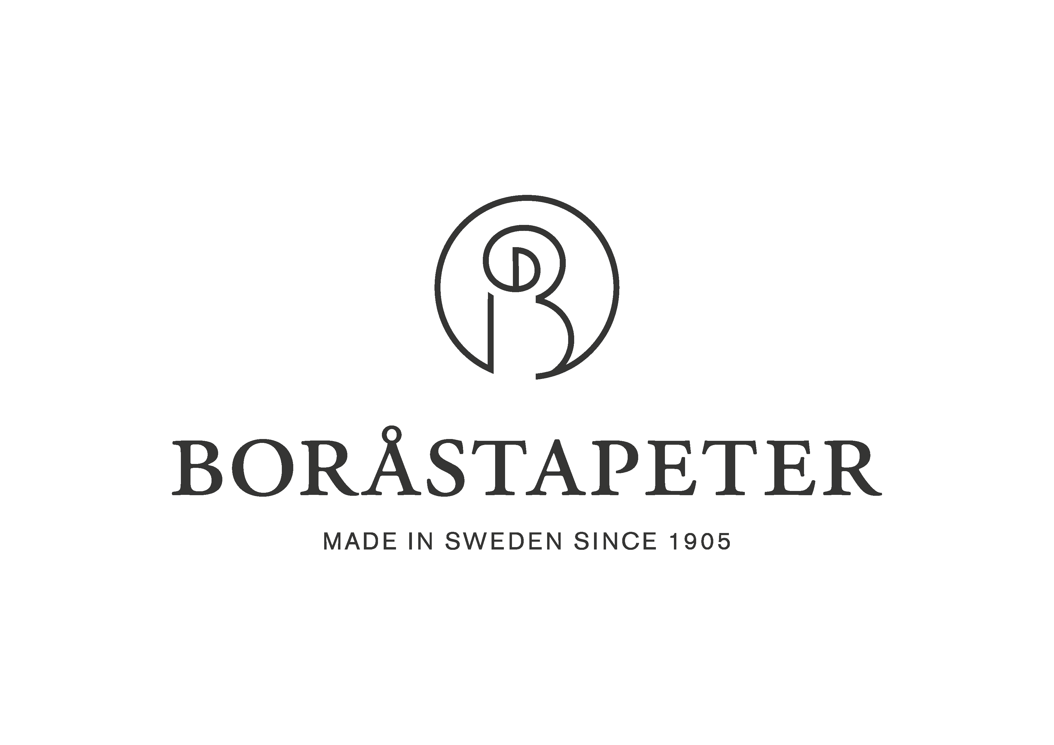 Boråstapeter logo with the text "Made in Sweden since 1905".
