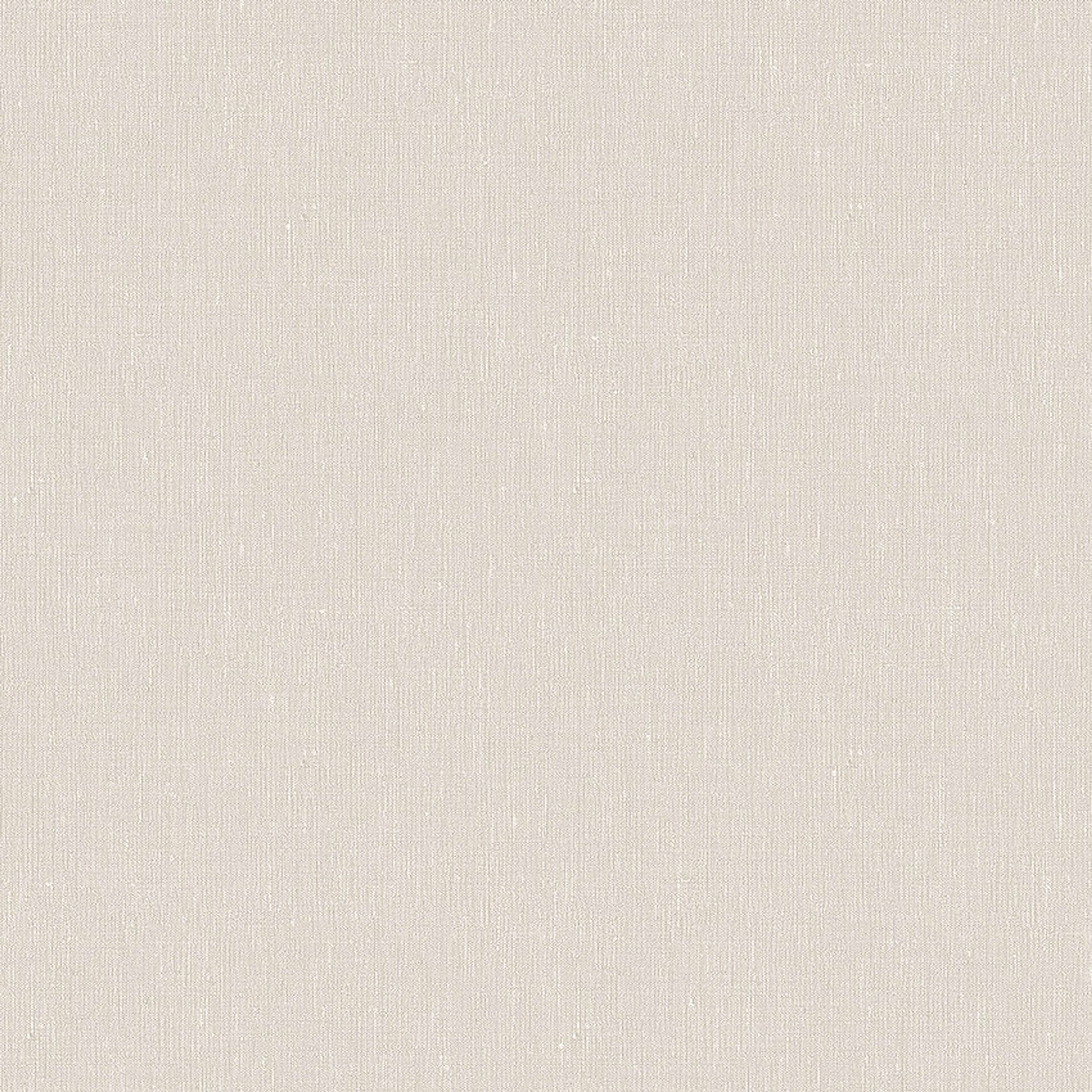 Linen Sand tapet med enfargat, textilimitation mönster i beige. Från kollektionen Linen. Nonwoven-material. Passar i vardagsrum och matsal.