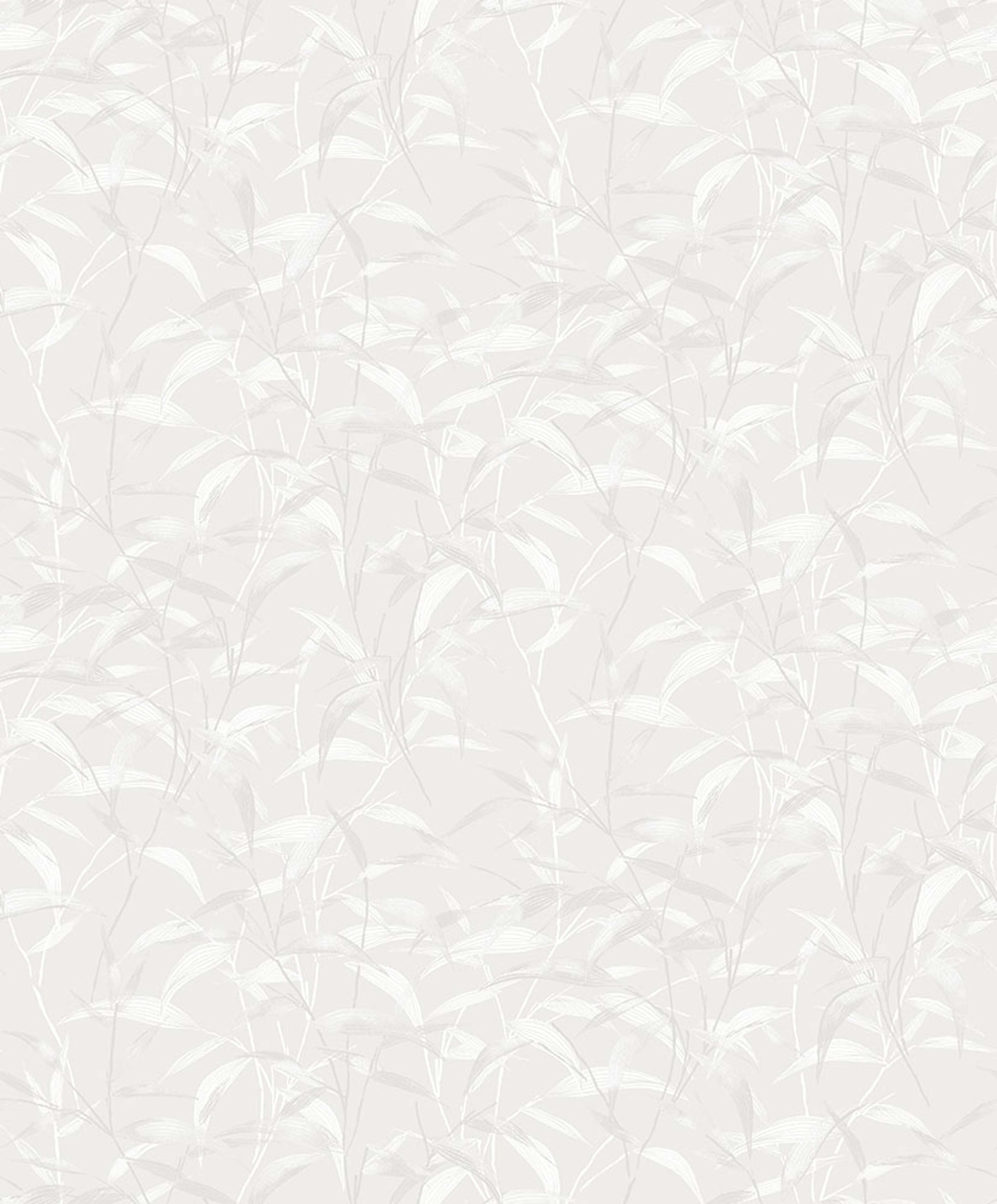 Lillia, ljusgrå tapet tapet med botaniskt mönster i ljusgrå. Från kollektionen Aquila. Nonwoven-material med förskjuten passning.