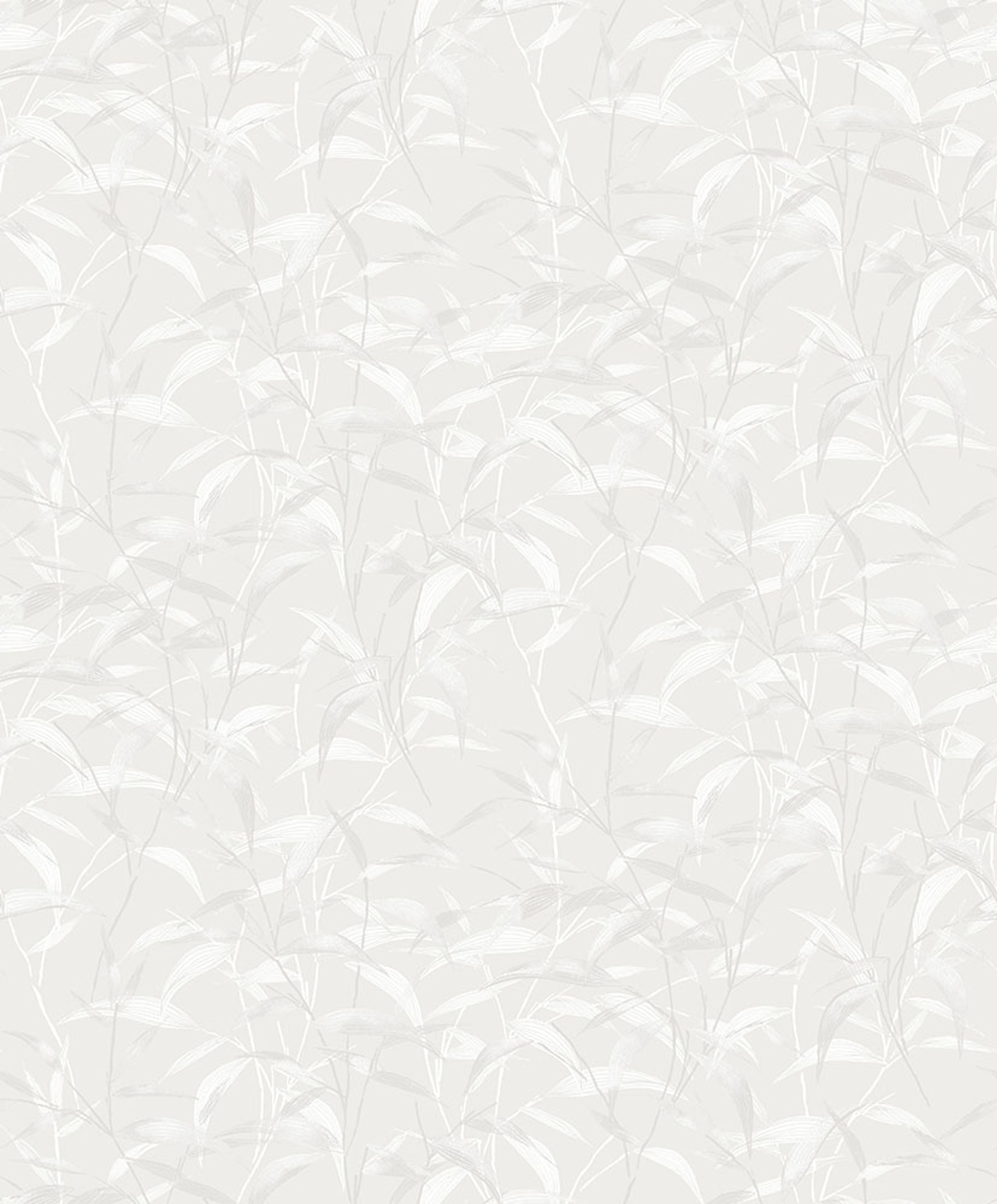 Lillia, ljusgrå tapet tapet med botaniskt mönster i ljusgrå. Från kollektionen Aquila. Nonwoven-material med förskjuten passning.
