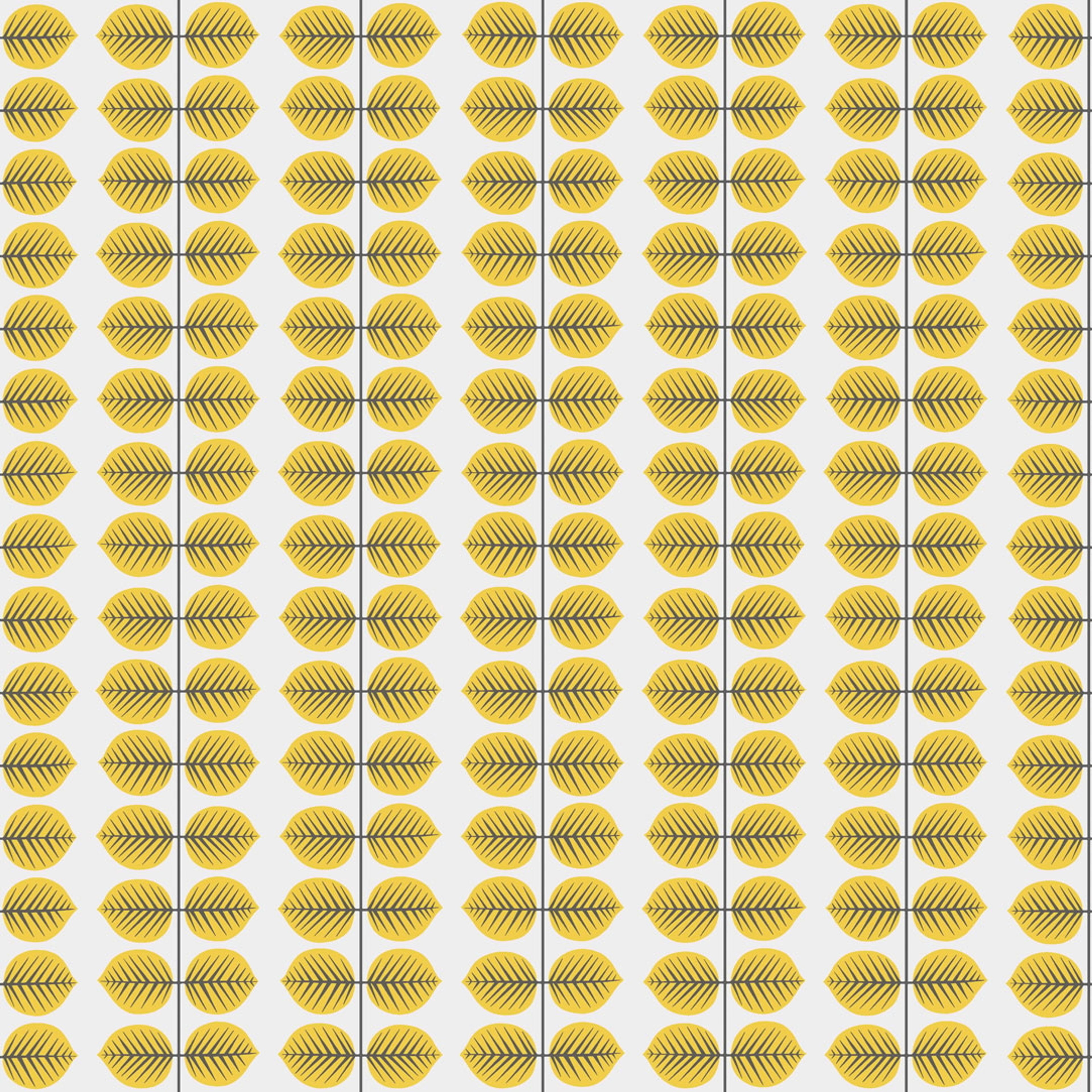 Berså, gul tapet från Boråstapeter med grafiskt, retro mönster i vit, svart och gul. Från kollektionen Scandinavian Designers II. Nonwoven-material med rak passning.