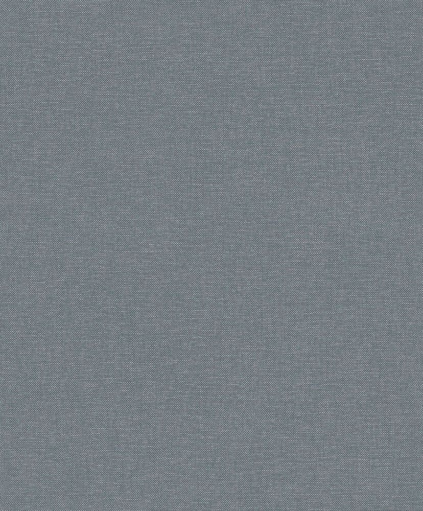 Textil duvblå, tapet tapet enfärgad i blå. Från kollektionen Linum 2. Nonwoven-material.