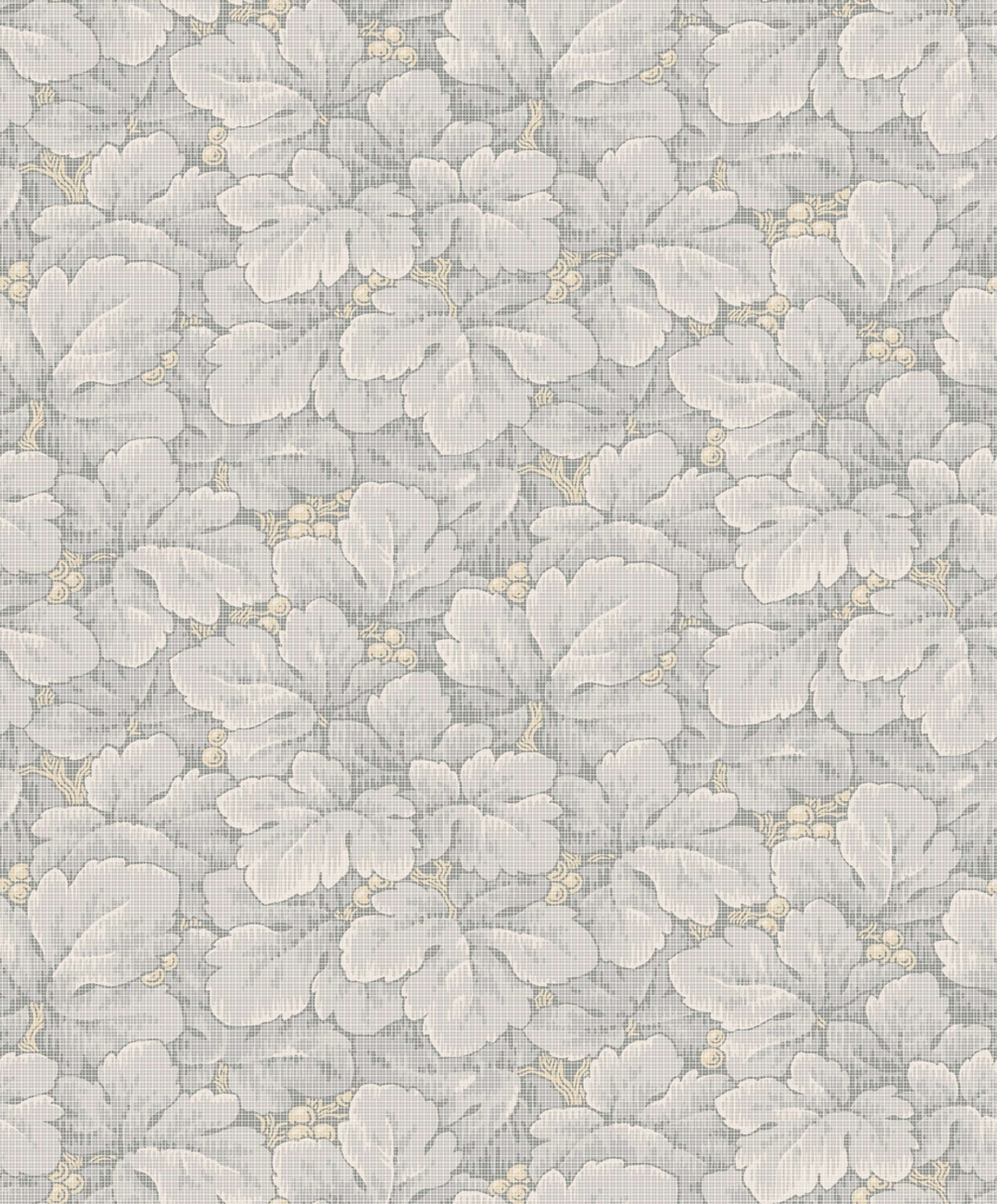 Waldemar, ljusgrå tapet från Boråstapeter med blommigt mönster i grå och beige. Från kollektionen anno. Nonwoven-material med rak passning. Vintage-stil. Passar i sovrum och matsal.