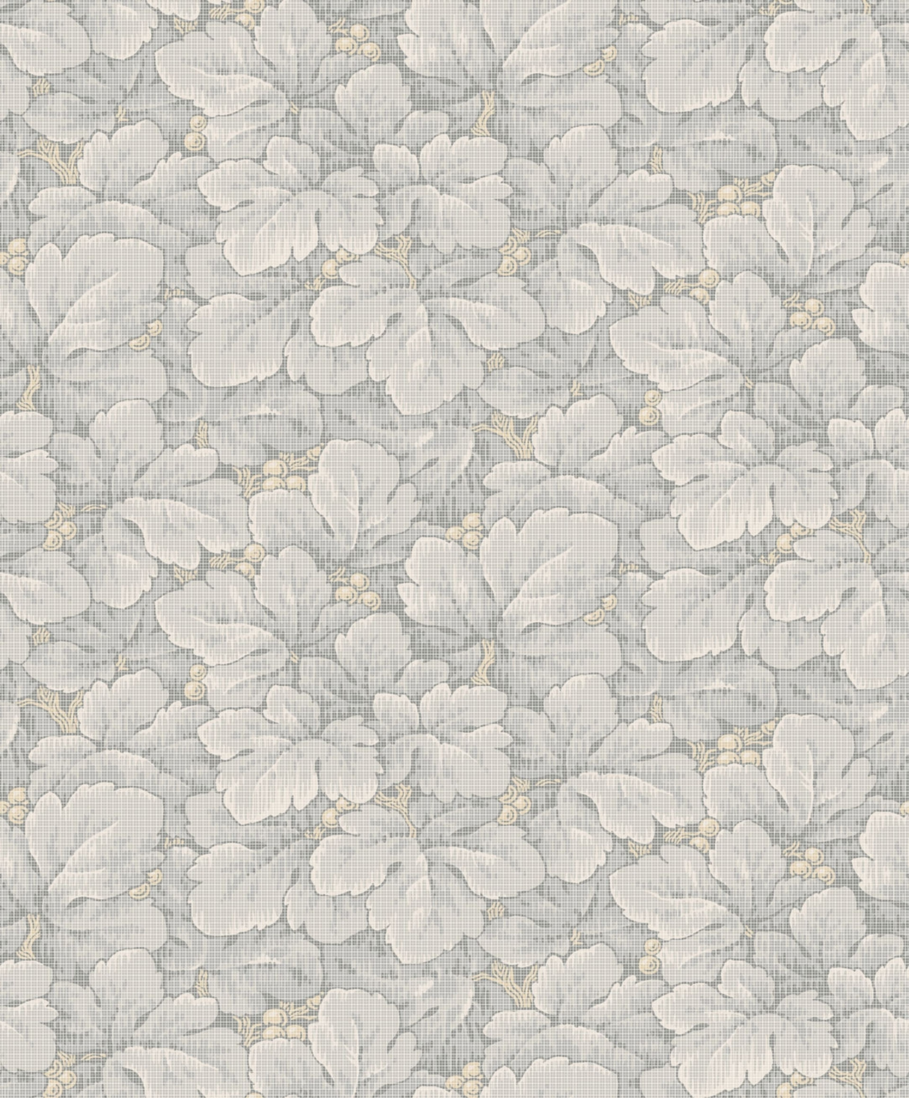 Waldemar, ljusgrå tapet från Boråstapeter med blommigt mönster i grå och beige. Från kollektionen anno. Nonwoven-material med rak passning. Vintage-stil. Passar i sovrum och matsal.