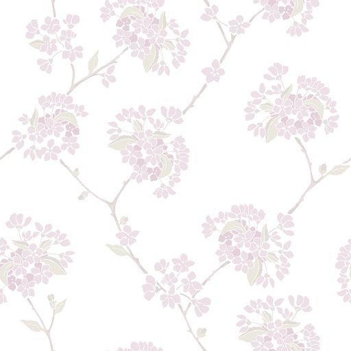 Körsbär, Rosa tapet från duro med blommigt mönster i rosa. Från kollektionen Natur. Nonwoven-material med rak passning.