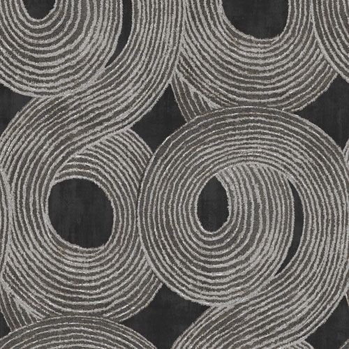 Ohin Night tapet tapet från Midbec med geometriskt mönster i grå. Från kollektionen Tribute. Nonwoven-material med rak passning. Passar i vardagsrum, matsal och hall.