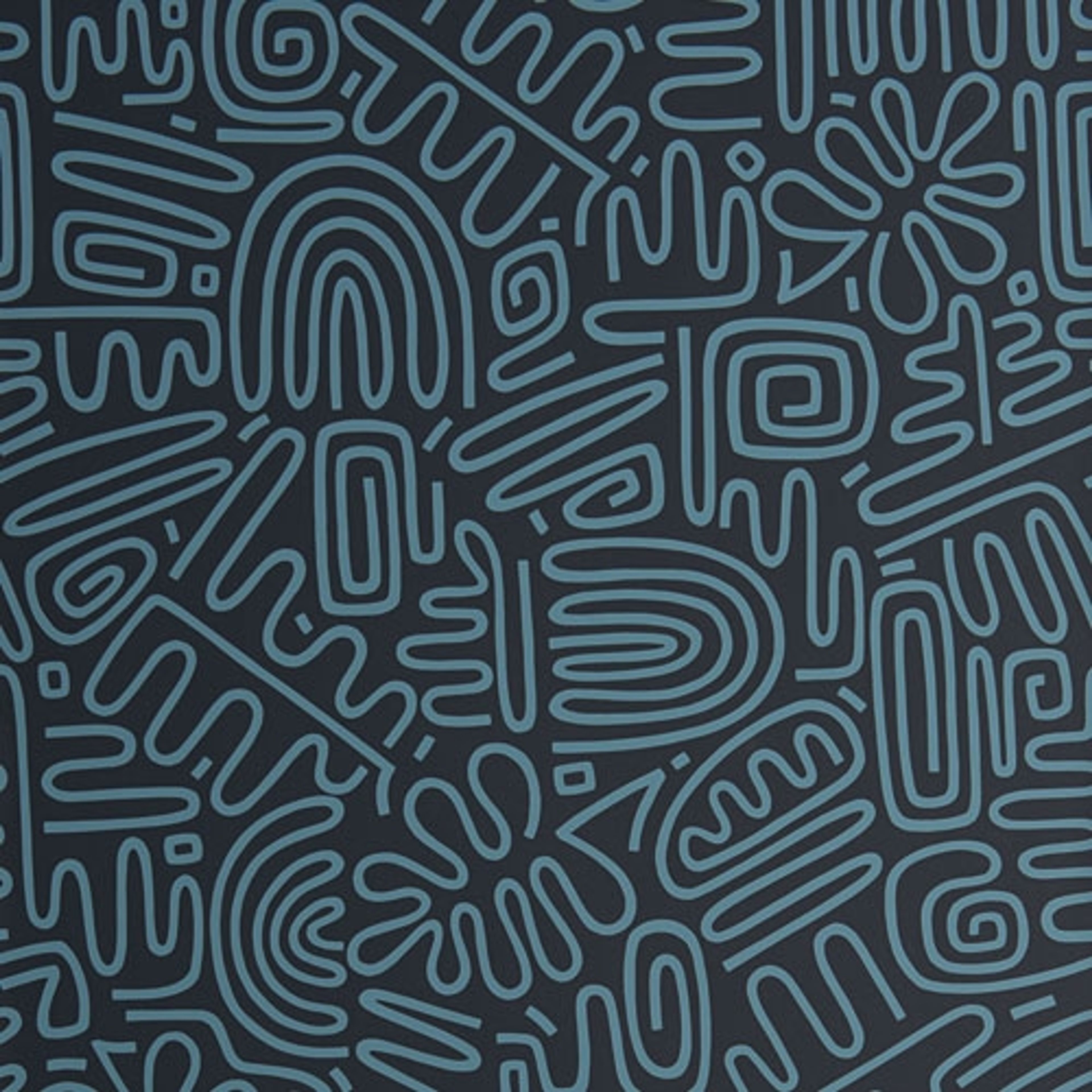 Nazca Labyrinth tapet från Midbec med grafiskt mönster i grå. Från kollektionen Pioneer. Nonwoven-material med rak passning.