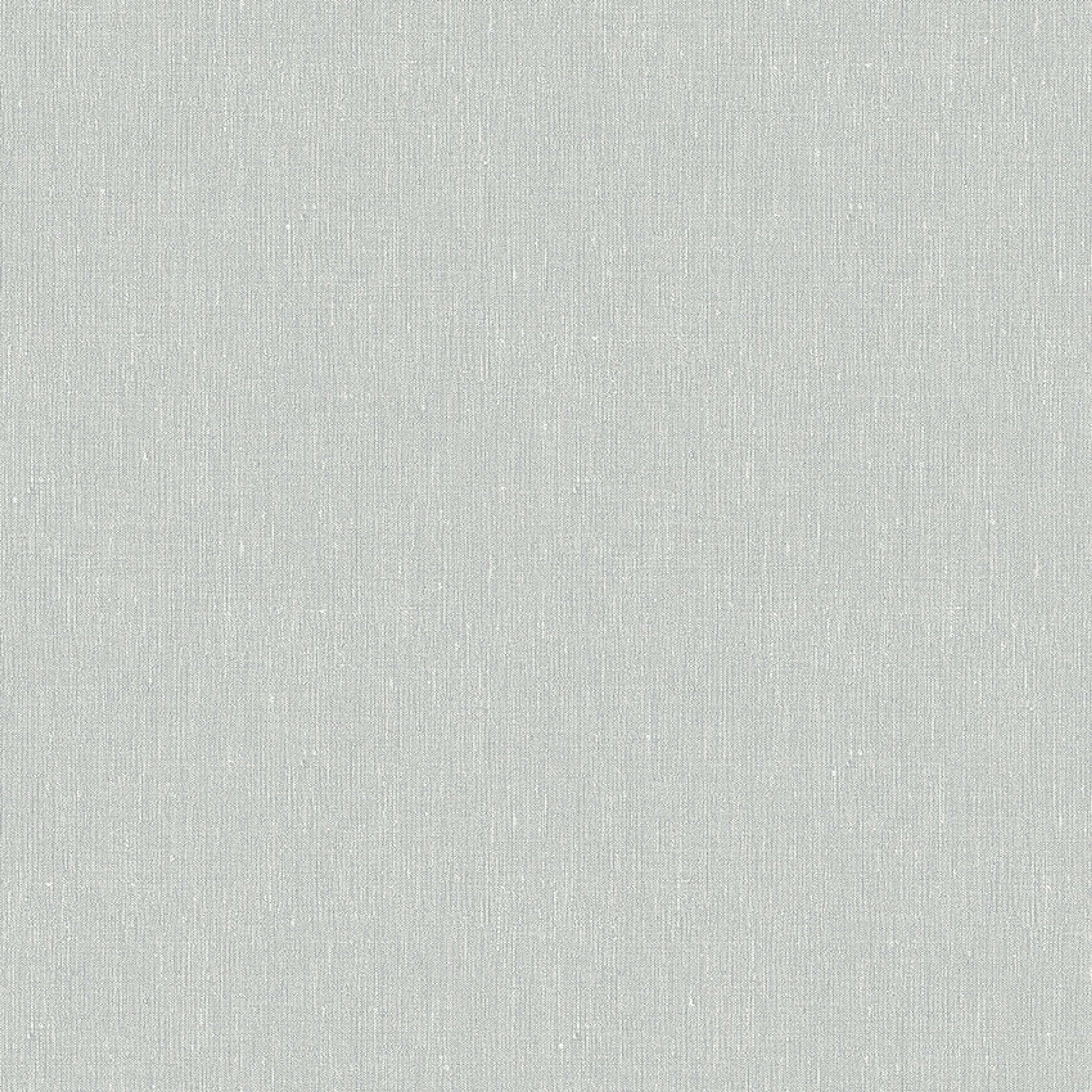 Dove Grey tapet med enfargat, textilimitation mönster i grå. Från kollektionen Linen. Nonwoven-material. Passar i vardagsrum och matsal.