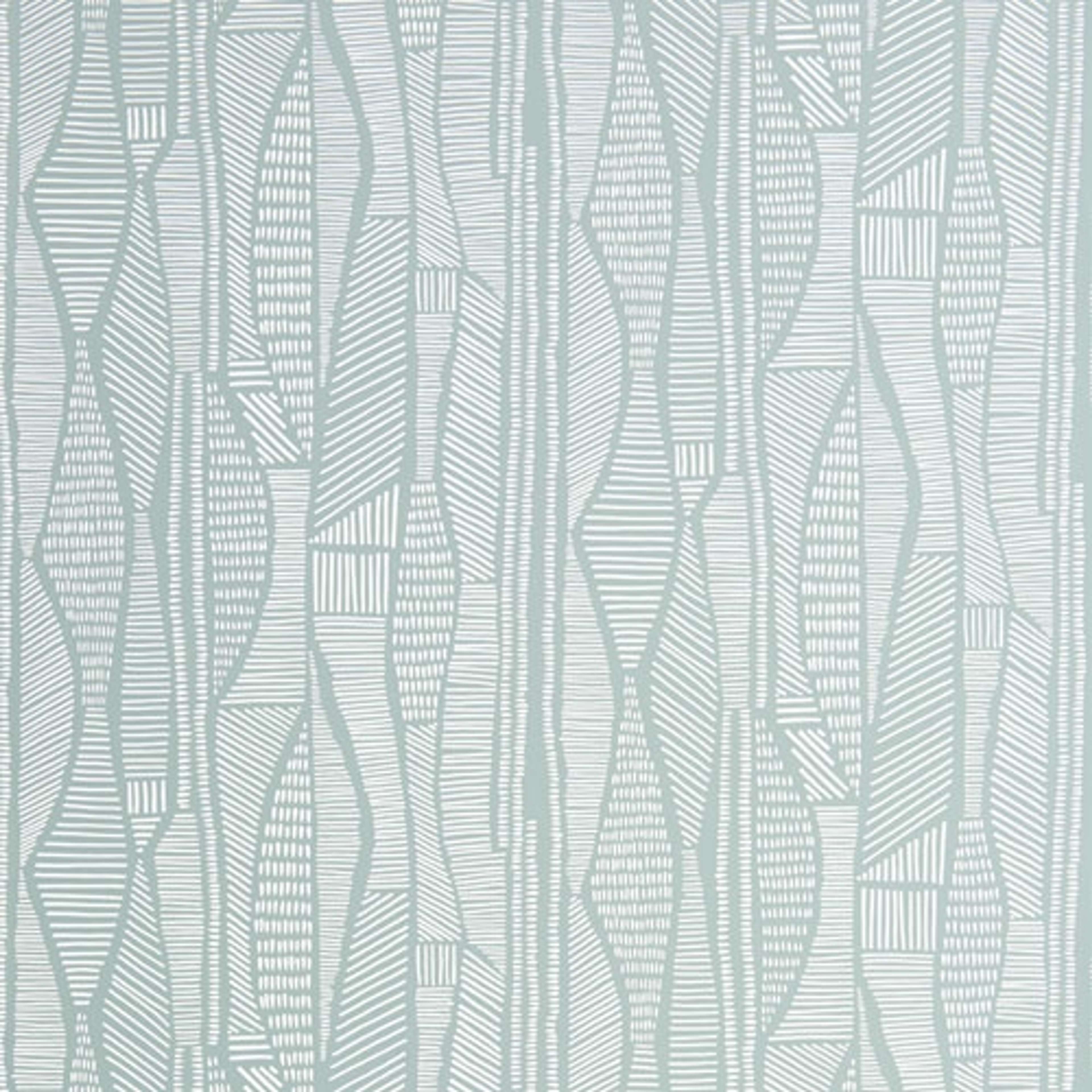 Skylark Drifter tapet från Midbec med abstrakt mönster i grön. Från kollektionen Pioneer. Nonwoven-material med förskjuten passning.