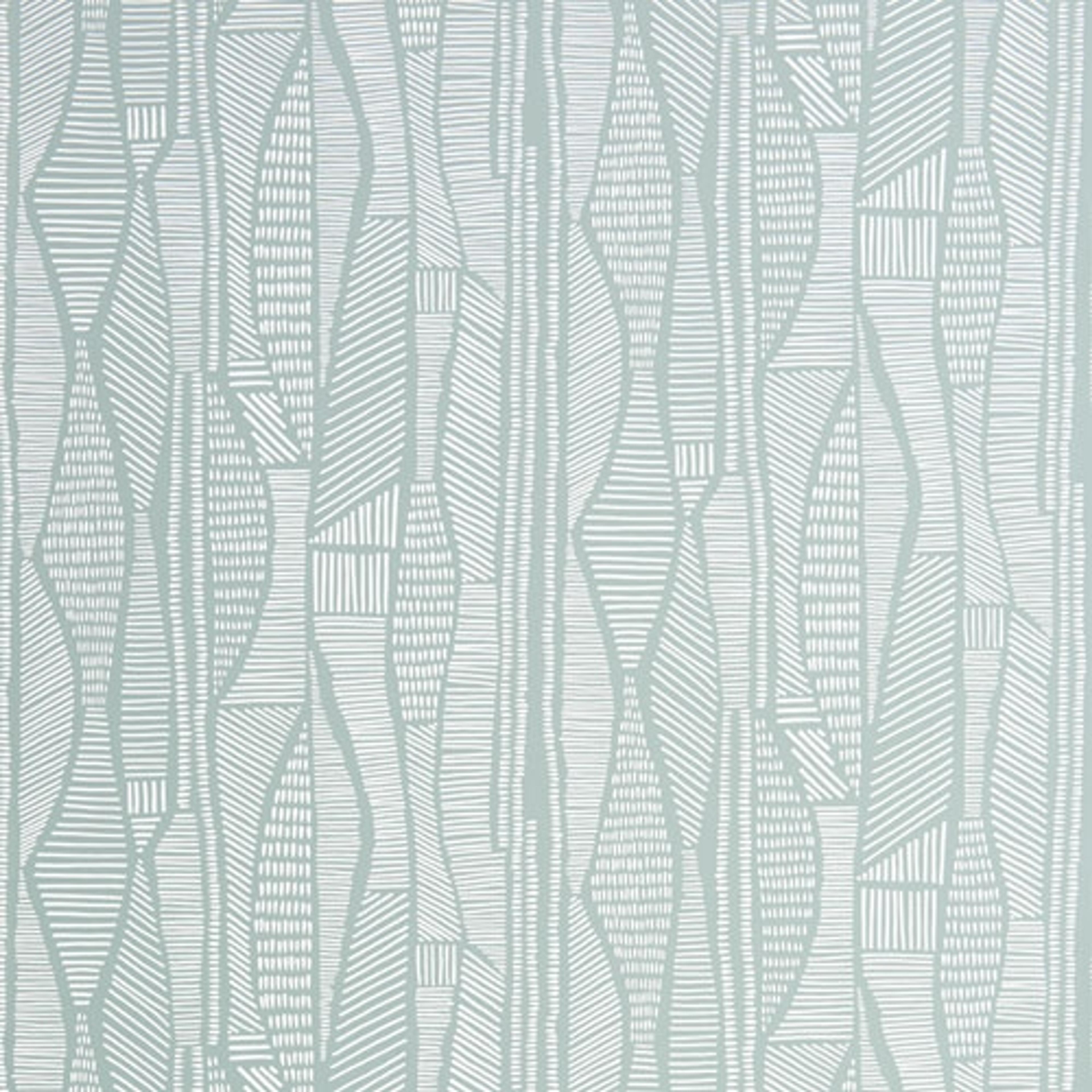 Skylark Drifter tapet från Midbec med abstrakt mönster i grön. Från kollektionen Pioneer. Nonwoven-material med förskjuten passning.