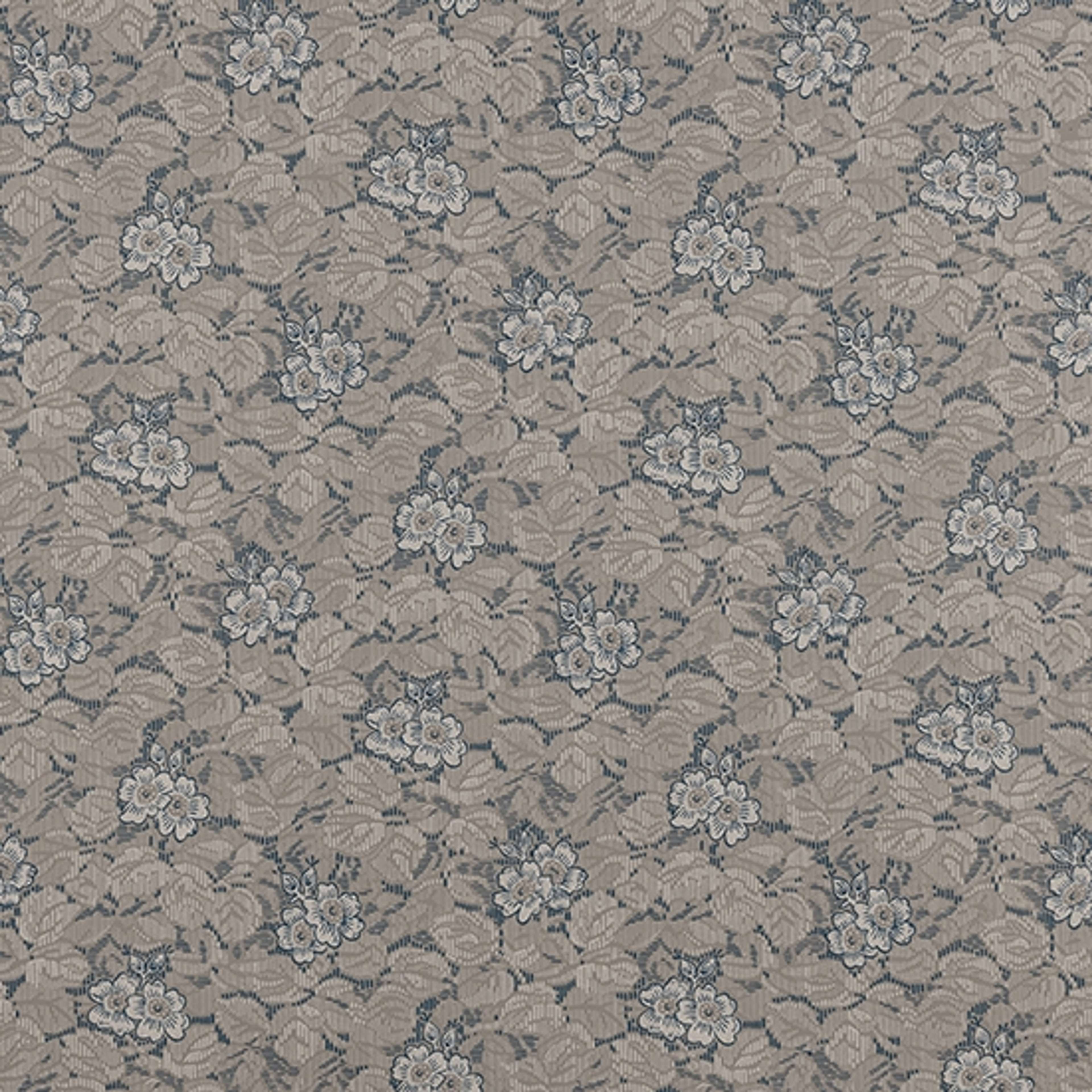 Gysinge, Blå tapet från duro med blommigt mönster i blå. Från kollektionen Gammalsvenska QuickUp. Nonwoven-material med rak passning.