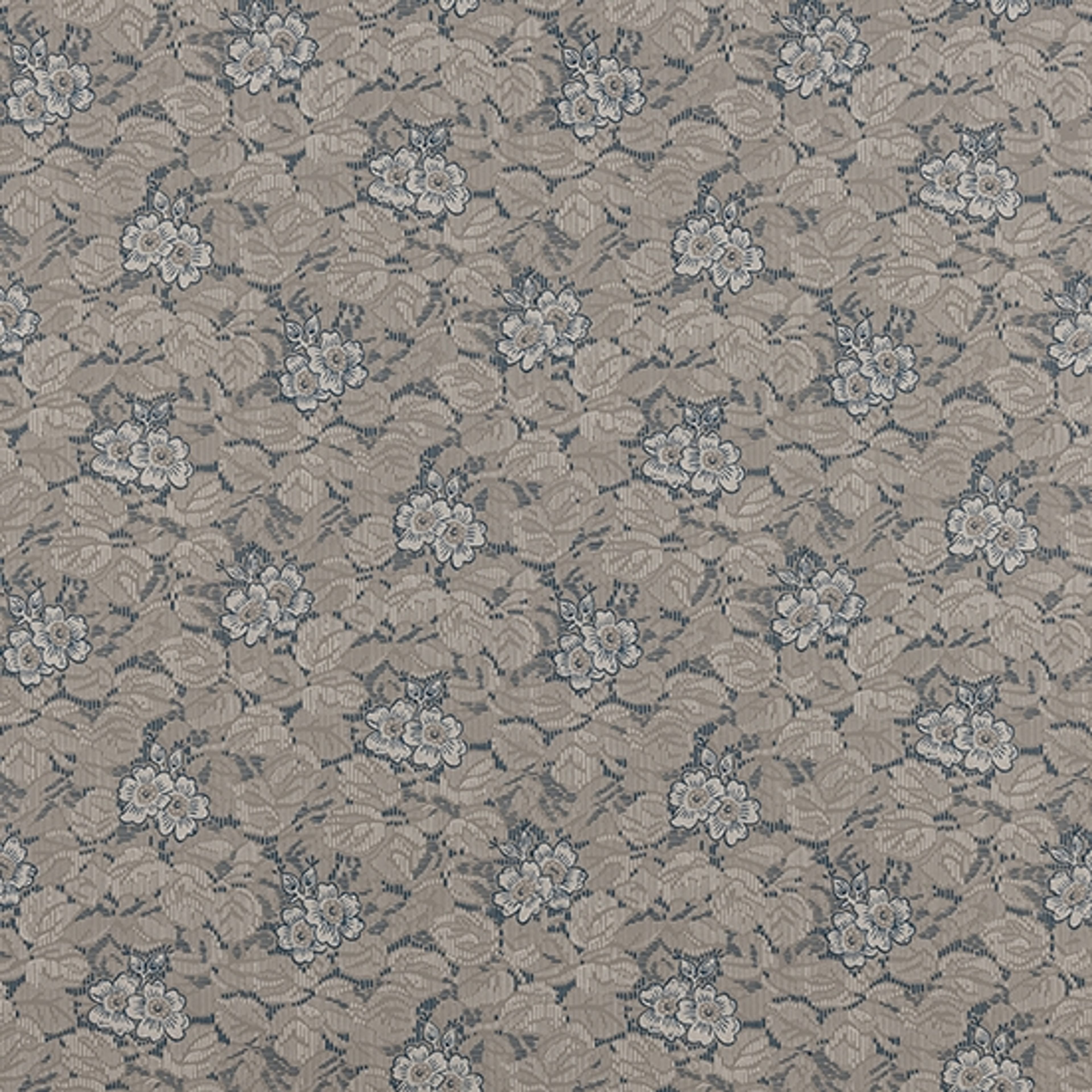 Gysinge, Blå tapet från duro med blommigt mönster i blå. Från kollektionen Gammalsvenska QuickUp. Nonwoven-material med rak passning.