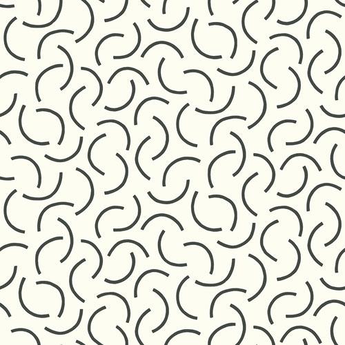 Tarn Chinagraph tapet från Midbec med geometriskt, retro mönster i vit och grå. Från kollektionen Kinfolk. Nonwoven-material med förskjuten passning.