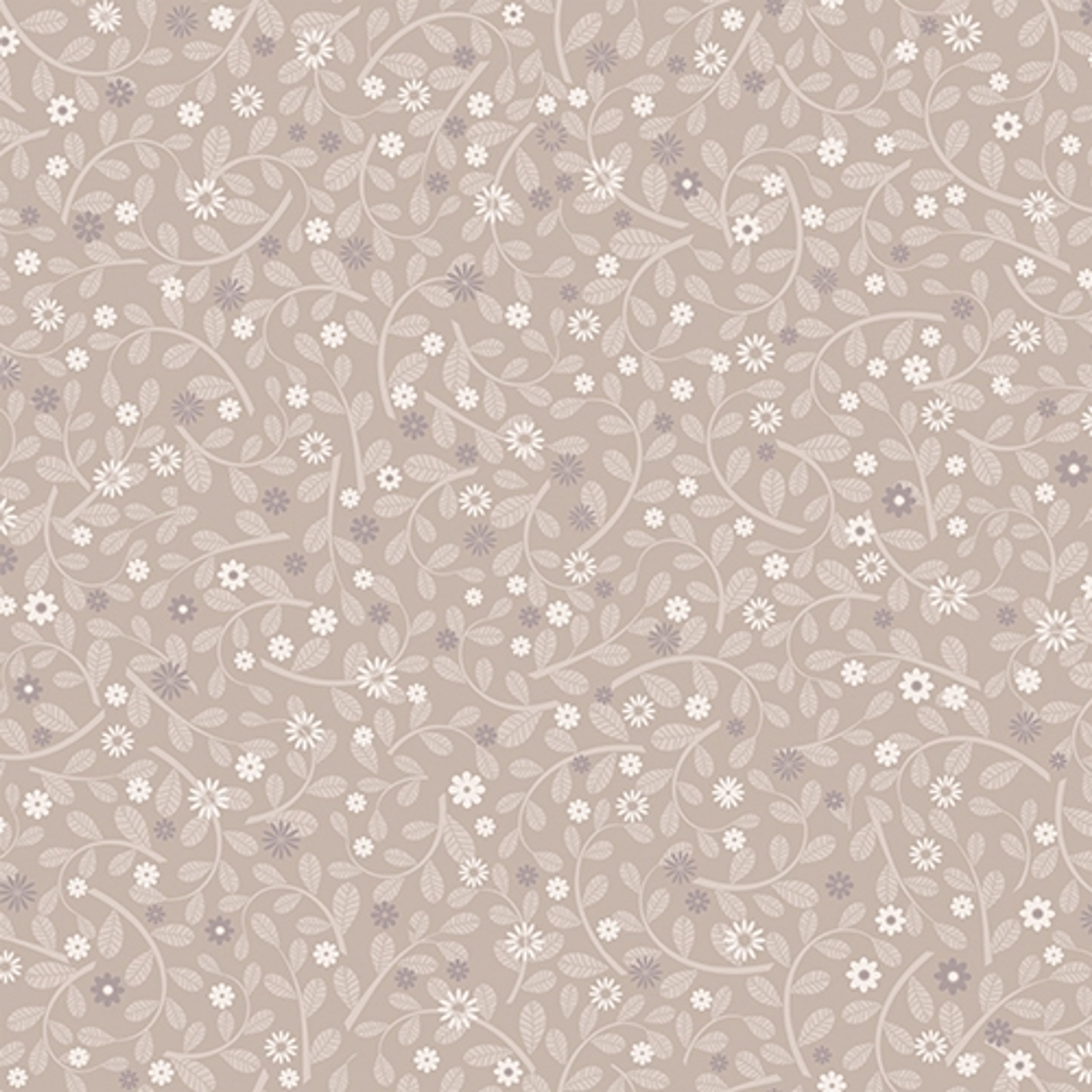 Sunnanö Hummelvik, brun tapet med botaniskt mönster i beige. Från kollektionen Sunnanö. Nonwoven-material med förskjuten passning. Country-stil.