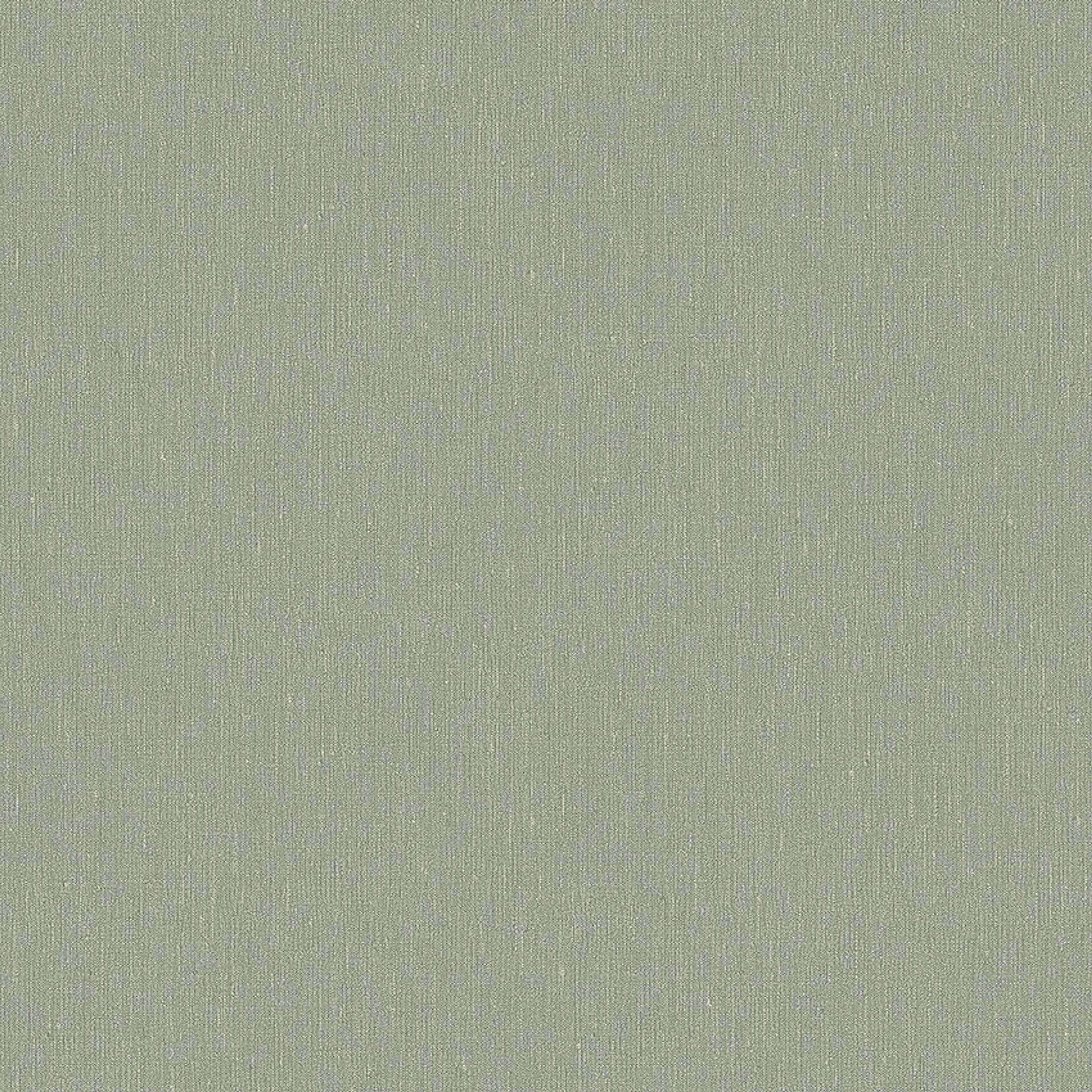 Bay Leaf tapet med enfargat, textilimitation mönster i grön. Från kollektionen Linen. Nonwoven-material. Passar i vardagsrum och matsal.