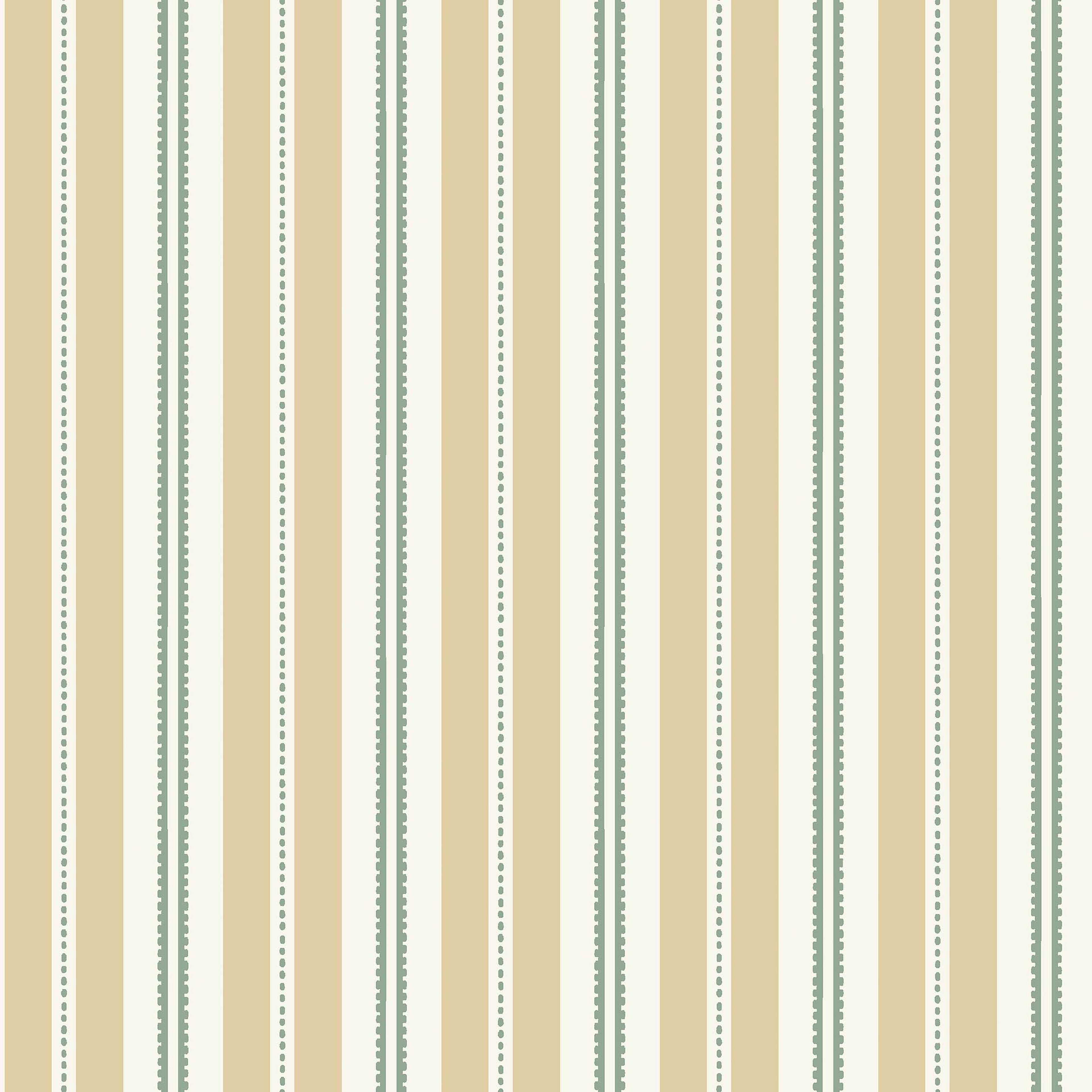 Hedda gul, tapet tapet med randigt mönster i gul. Från kollektionen Nordic Folk. Nonwoven-material. Passar i hall.