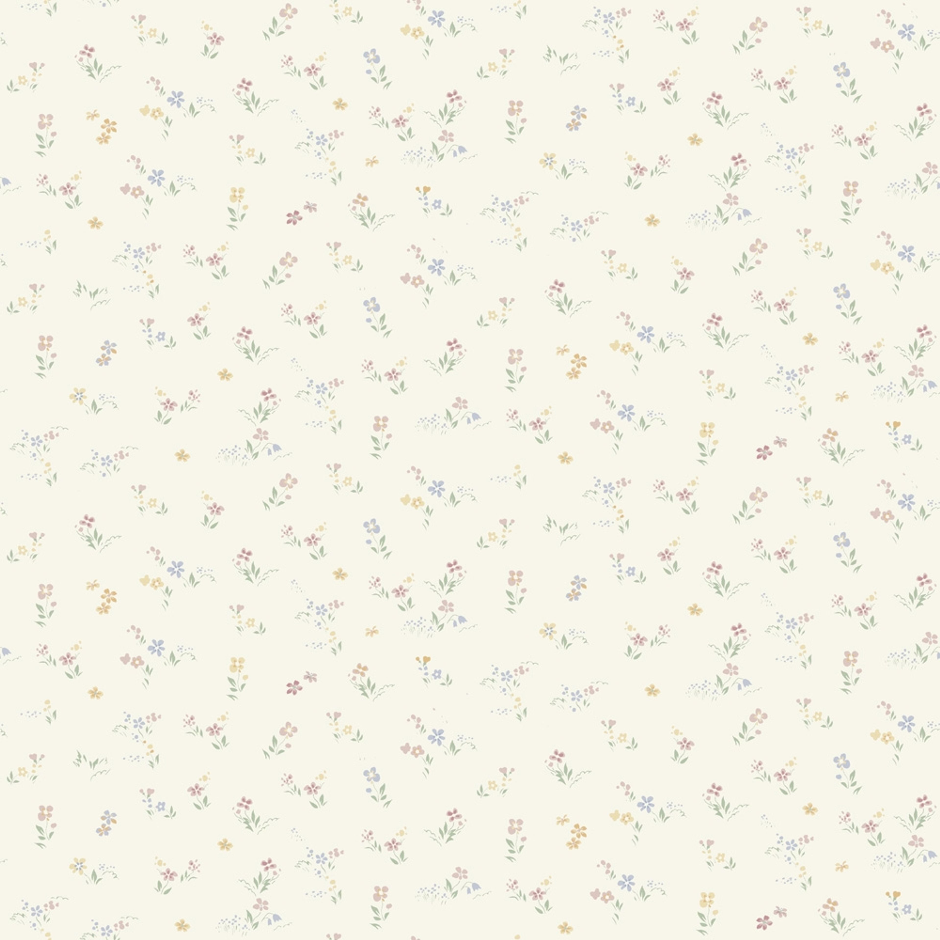 Sommarnatt varmvit, tapet tapet med blommigt mönster i vit. Från kollektionen Sommaräng. Nonwoven-material med rak passning.