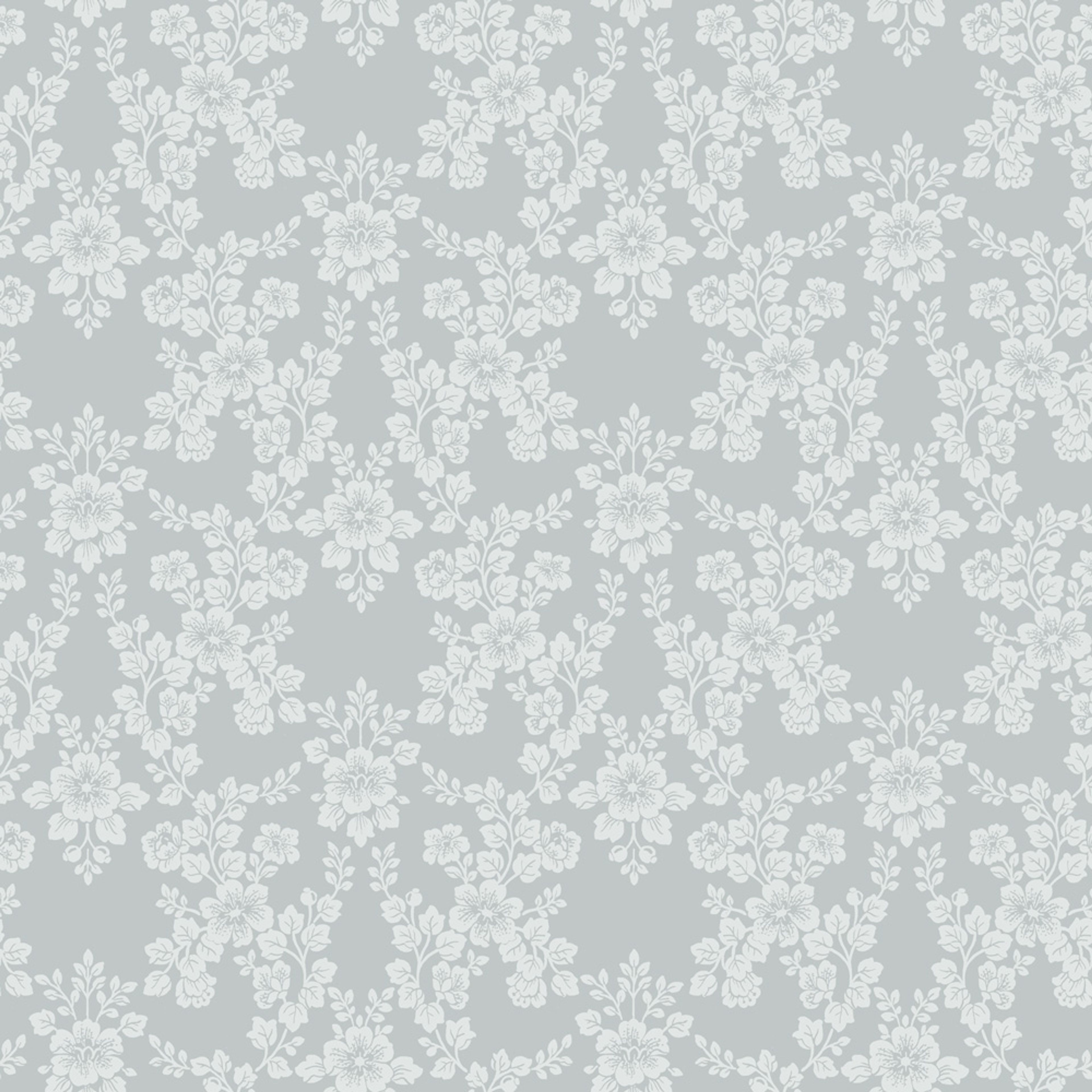 Rosita blå, tapet tapet med blommigt mönster i blå. Från kollektionen Sommaräng. Nonwoven-material med rak passning.