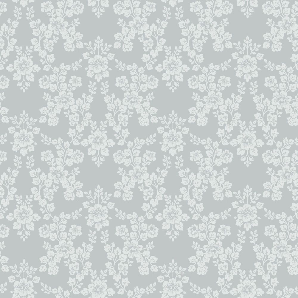 Rosita blå, tapet tapet med blommigt mönster i blå. Från kollektionen Sommaräng. Nonwoven-material med rak passning.