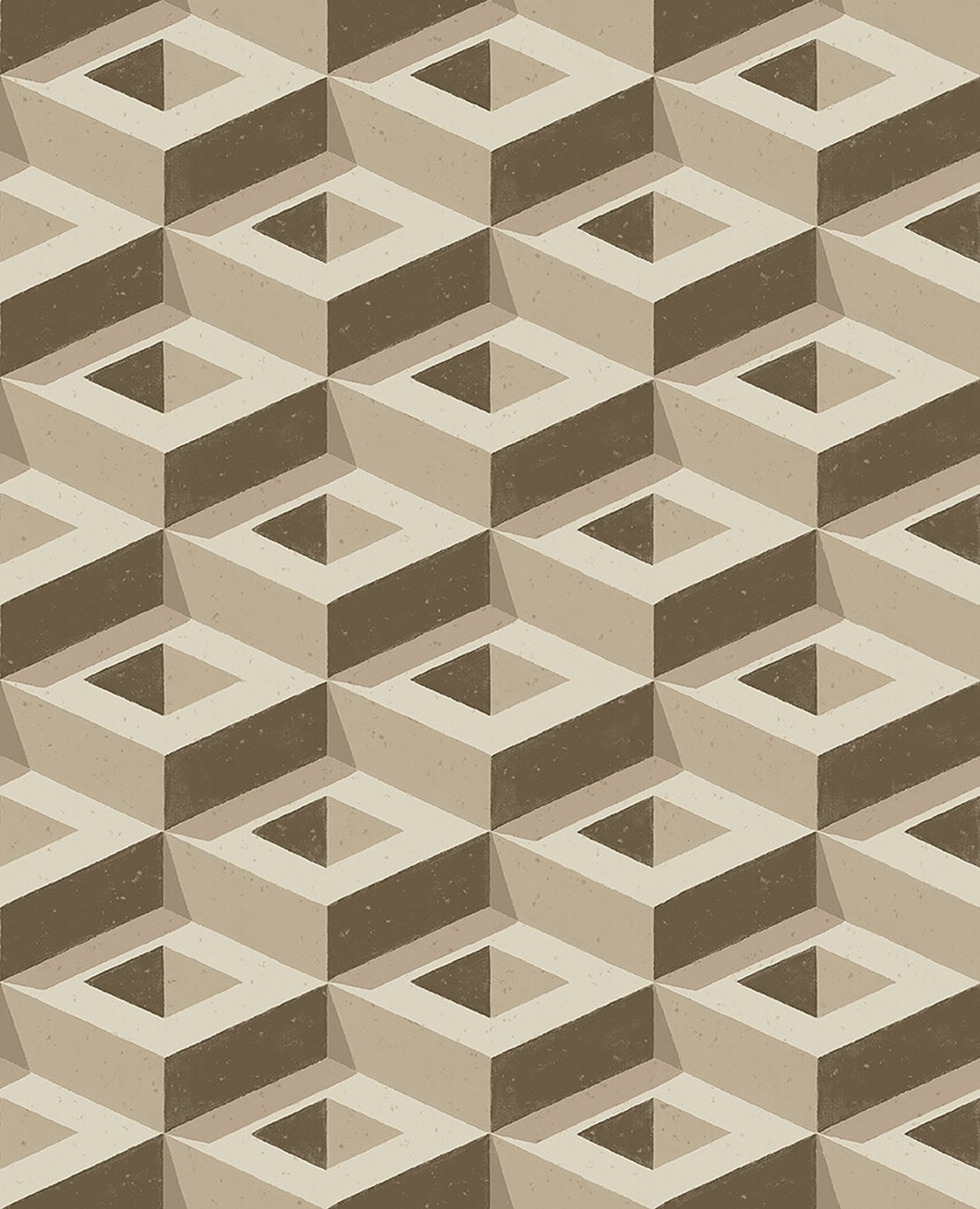Boxes tapet med geometriskt, grafiskt mönster i vit och svart. Från kollektionen Treasured. Nonwoven-material med rak passning. Passar i kök, hall och arbetsrum.