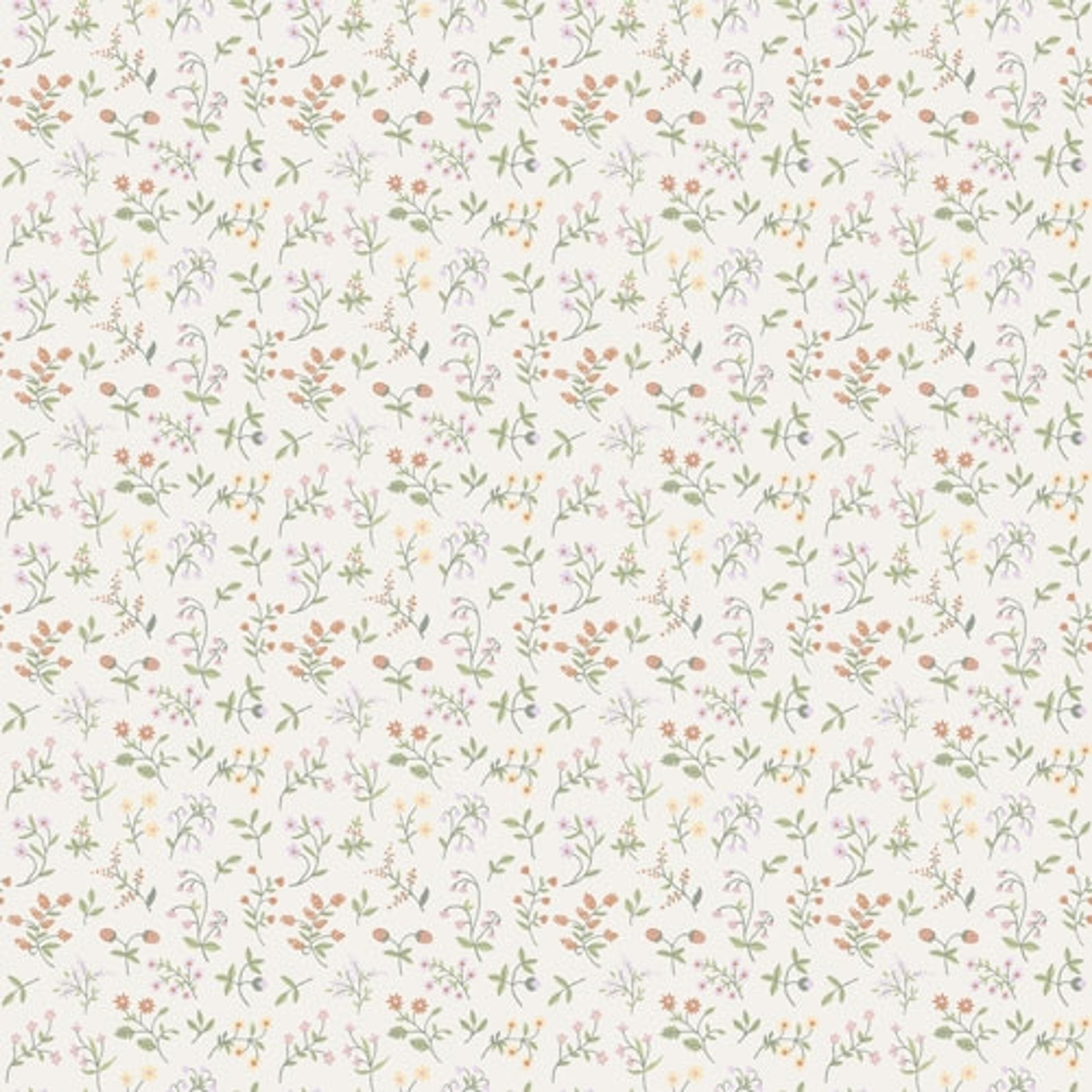 Josefin tapet från Midbec med blommigt mönster i vit. Från kollektionen Havsblick. Nonwoven-material med rak passning.