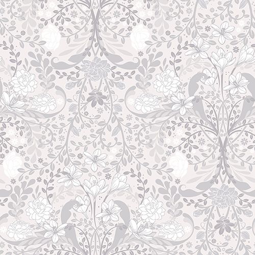 Sunnanö Frösö, gråbeige tapet med blommigt mönster i beige. Från kollektionen Sunnanö. Nonwoven-material med rak passning.