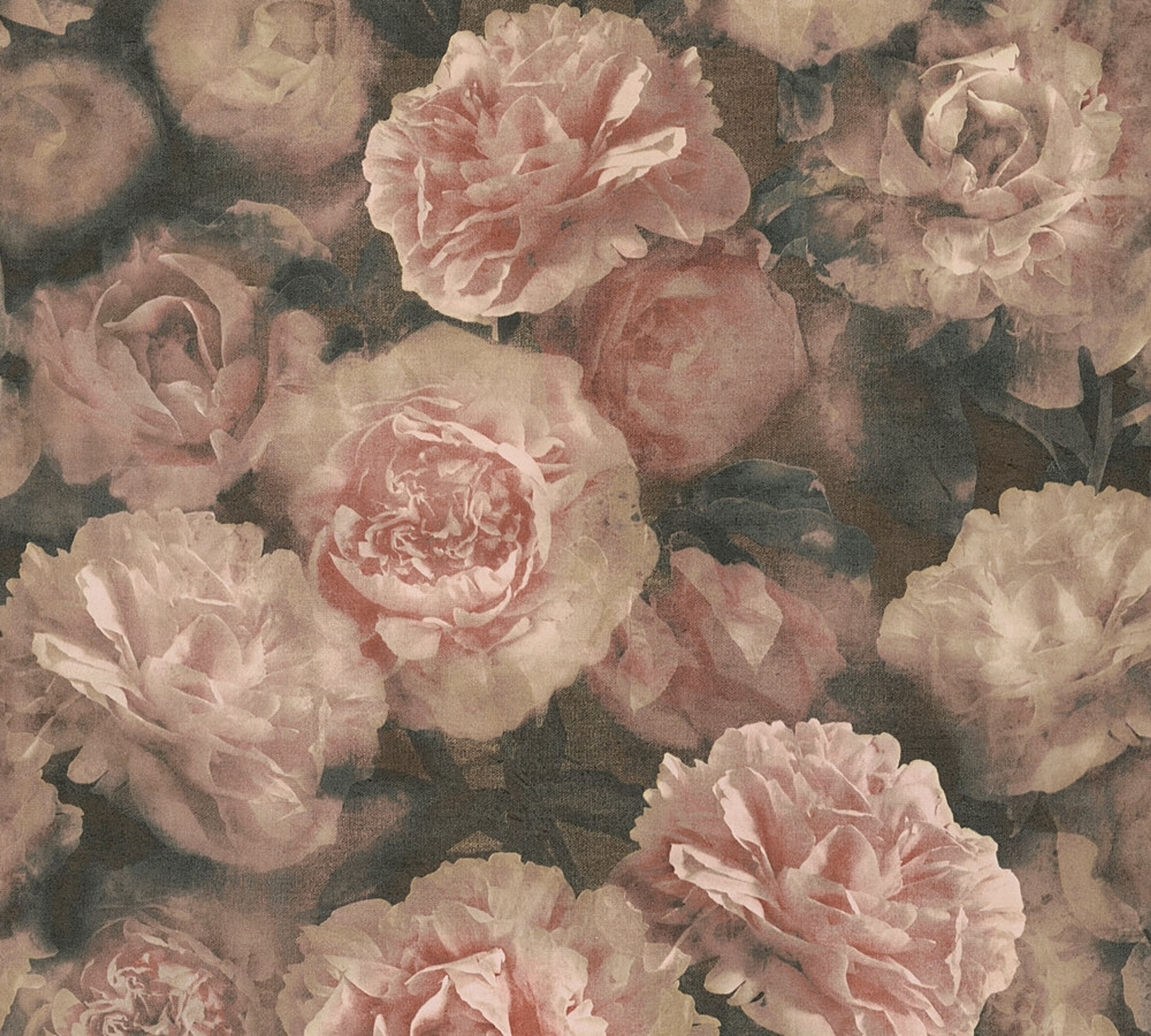 Mia, blommig tapet i rosa tapet med blommigt mönster i rosa. Från kollektionen new studio. Nonwoven-material med förskjuten passning. Passar i vardagsrum och matsal.