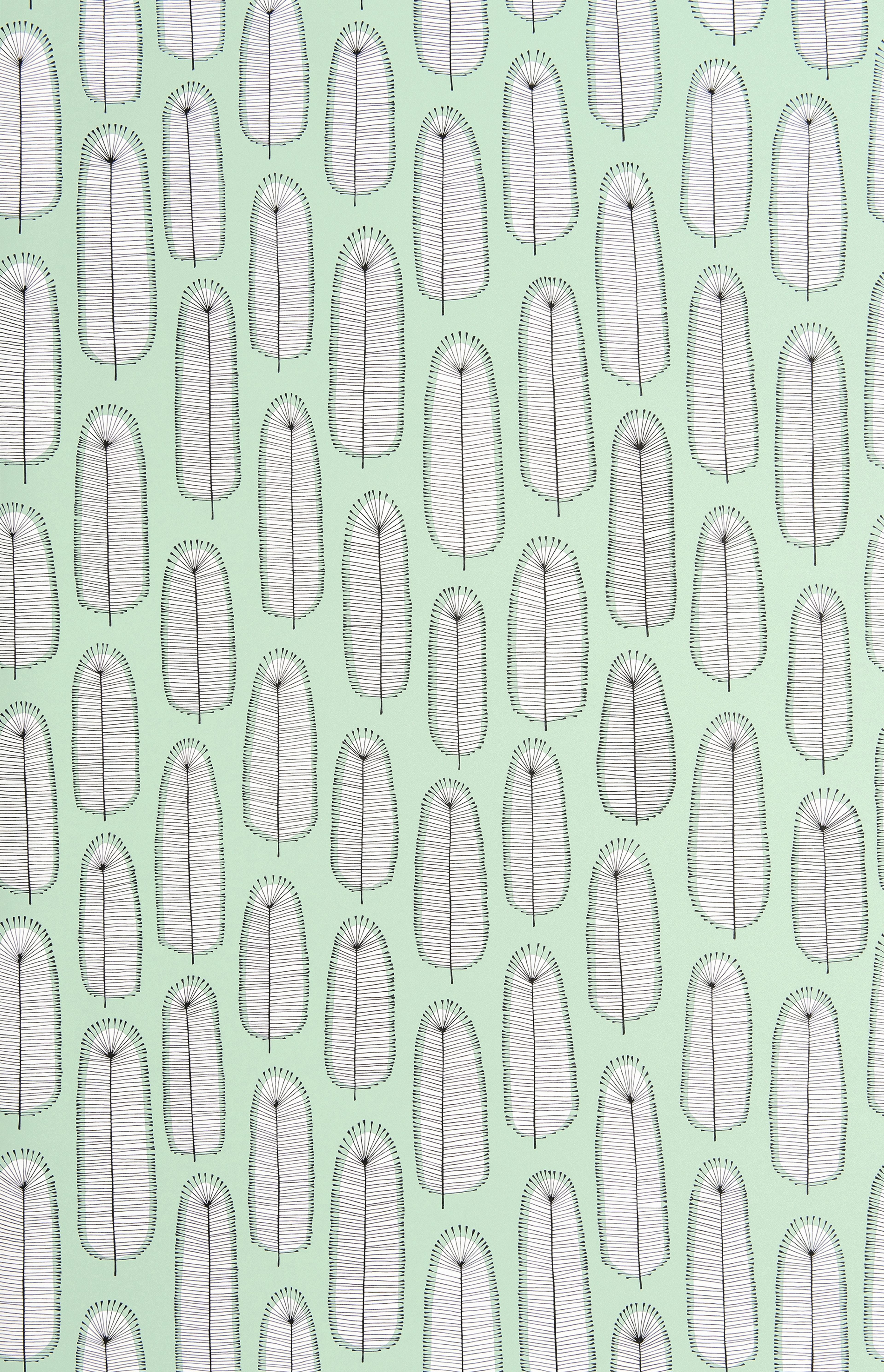 Bloom Blossom tapet från Midbec med blommigt, retro mönster i grön. Från kollektionen Seven Sisters. Nonwoven-material med rak passning.