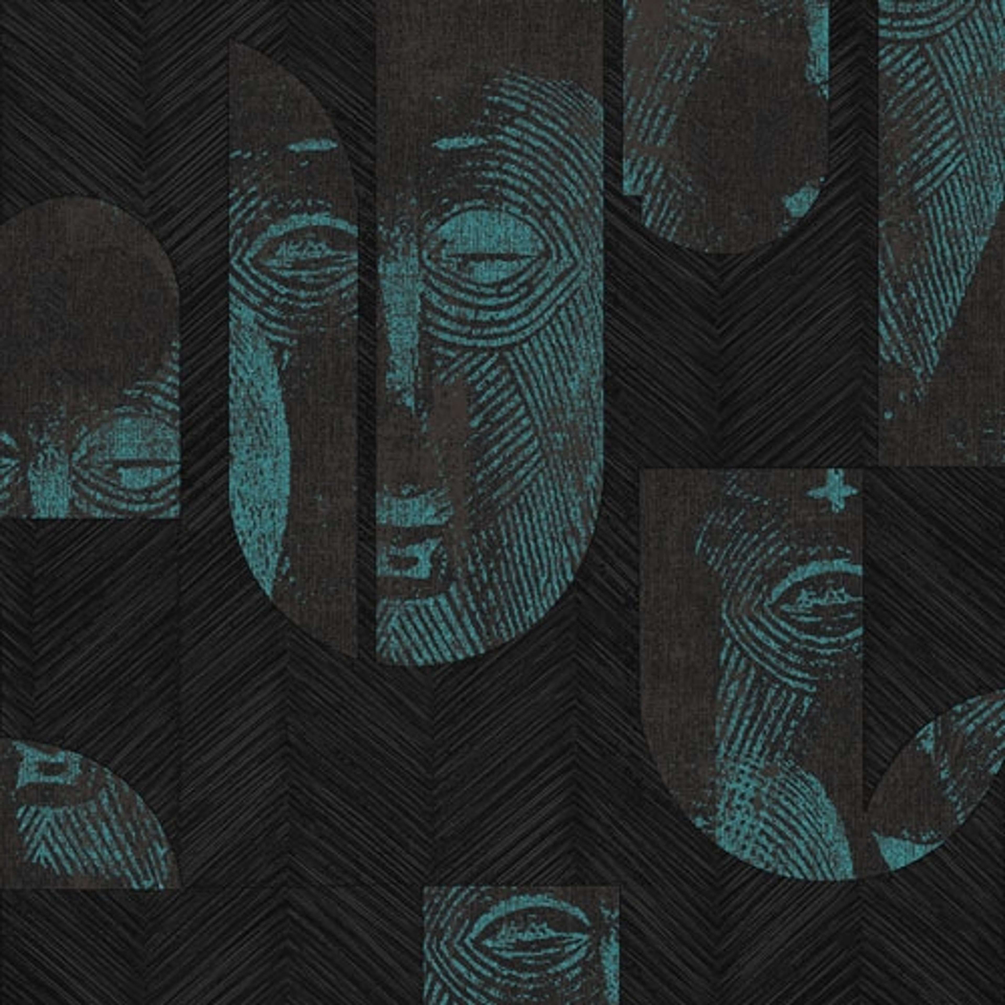 Mask Jungle tapet tapet från Midbec med grafiskt mönster i grå. Från kollektionen Tribute. Nonwoven-material med förskjuten passning. Passar i vardagsrum, matsal och hall.