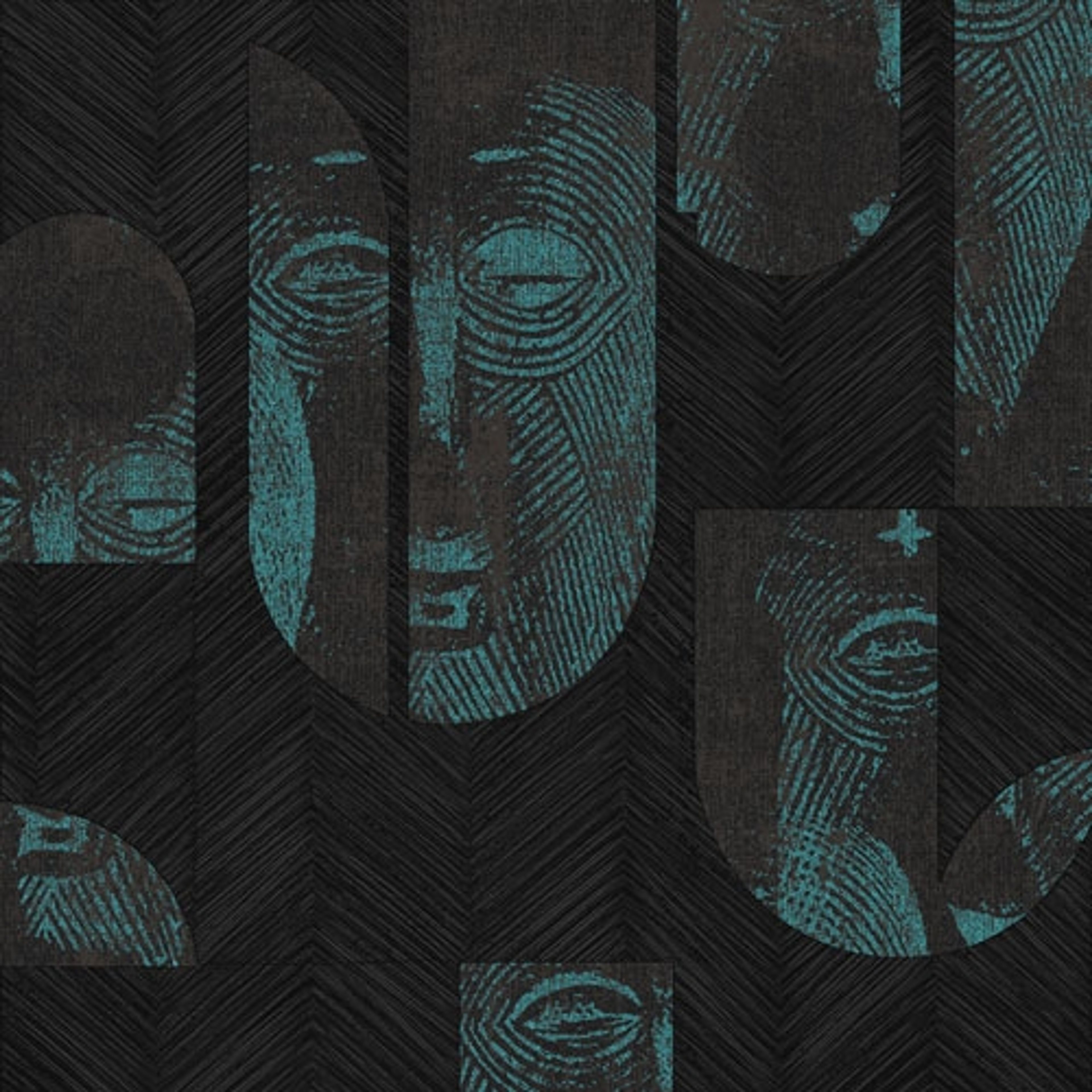 Mask Jungle tapet tapet från Midbec med grafiskt mönster i grå. Från kollektionen Tribute. Nonwoven-material med förskjuten passning. Passar i vardagsrum, matsal och hall.