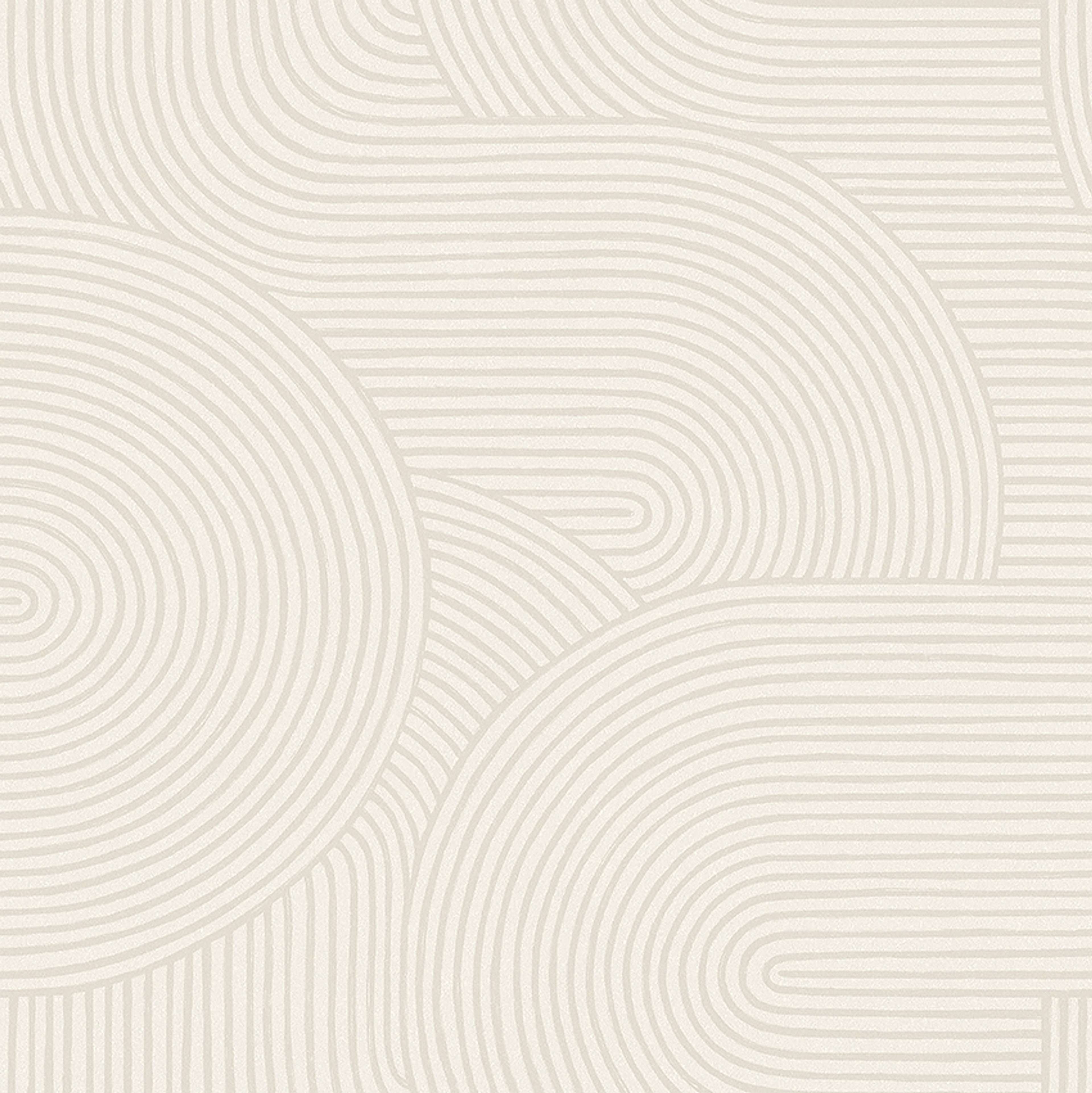 Zen cream, tapet tapet med grafiskt mönster i cream. Från kollektionen Graphics. Nonwoven-material med rak passning. Passar i vardagsrum och hall.