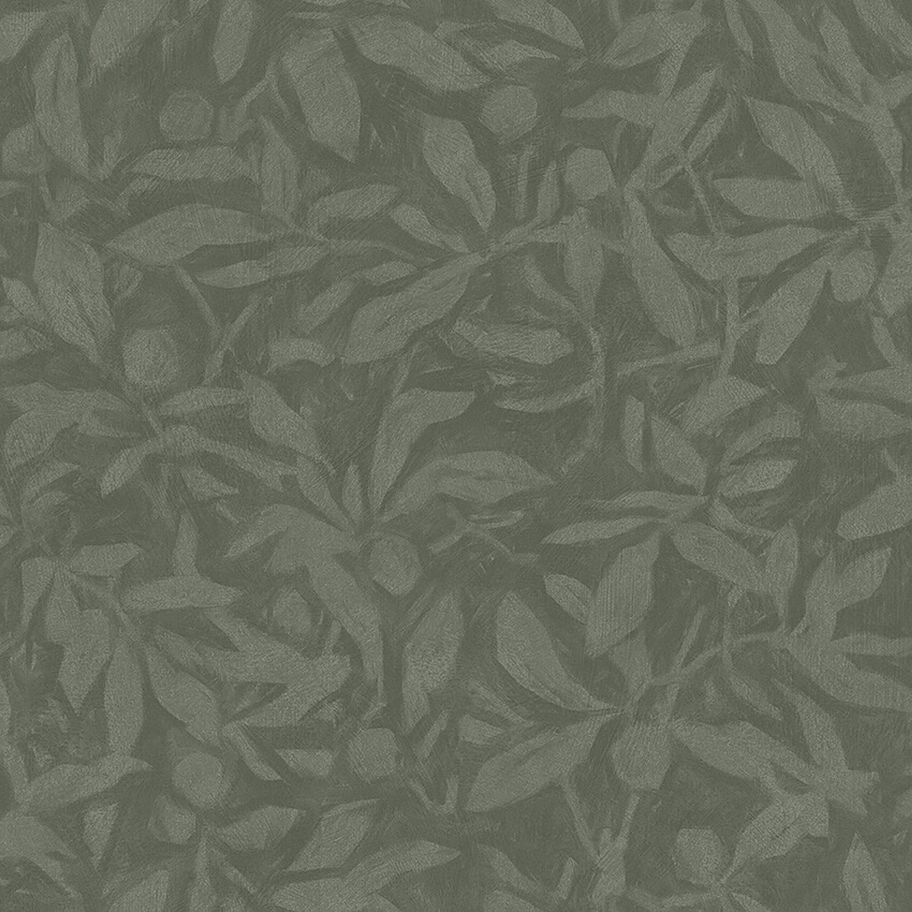 Skogsparken tapet med botaniskt mönster i grön. Från kollektionen Alla Tiders Hus. Nonwoven-material med förskjuten passning. Passar i vardagsrum, matsal och kök.