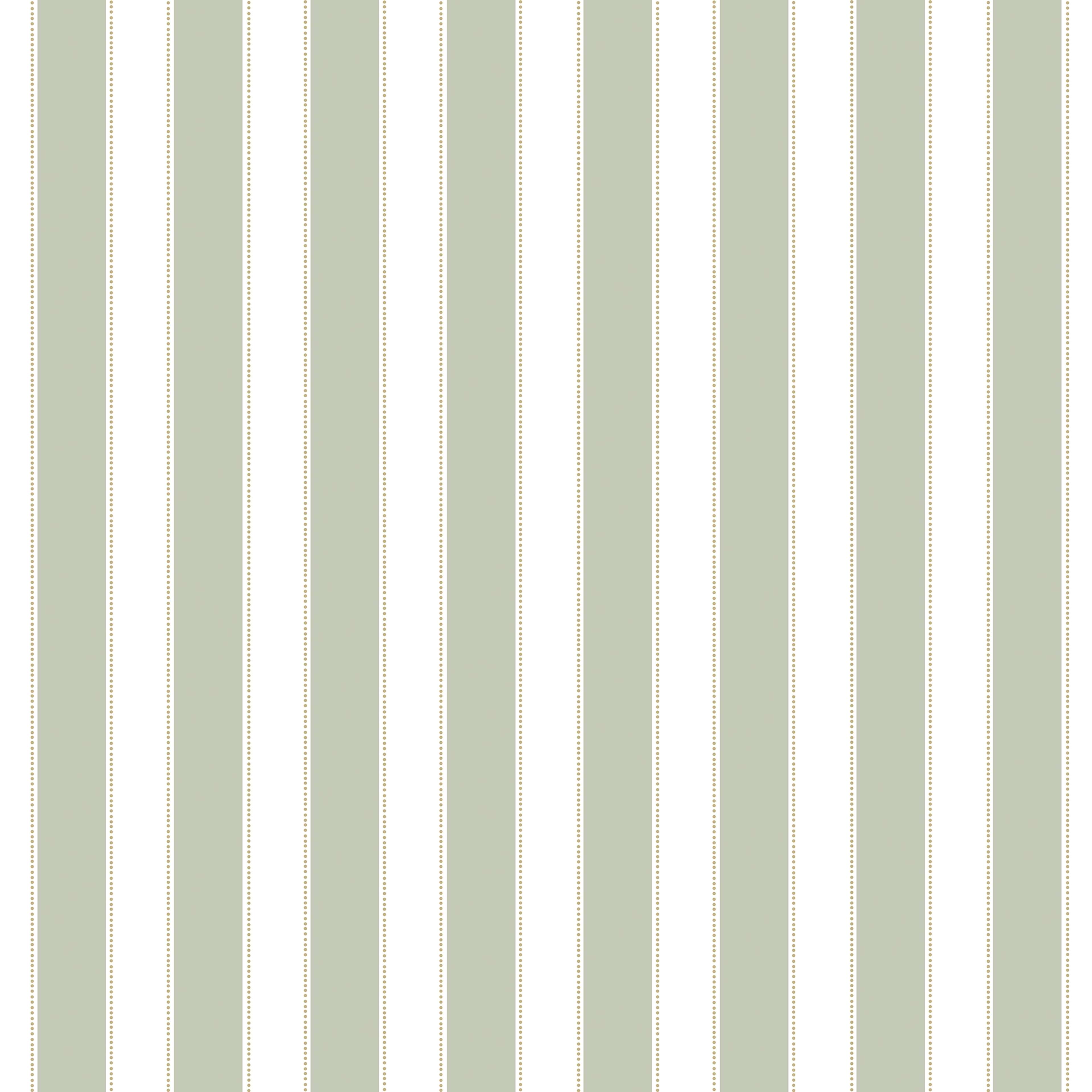 Gottfrid Grön tapet med randigt mönster i grön. Från kollektionen Gammalsvenska klassiker 1850–1950. Nonwoven-material med rak passning.