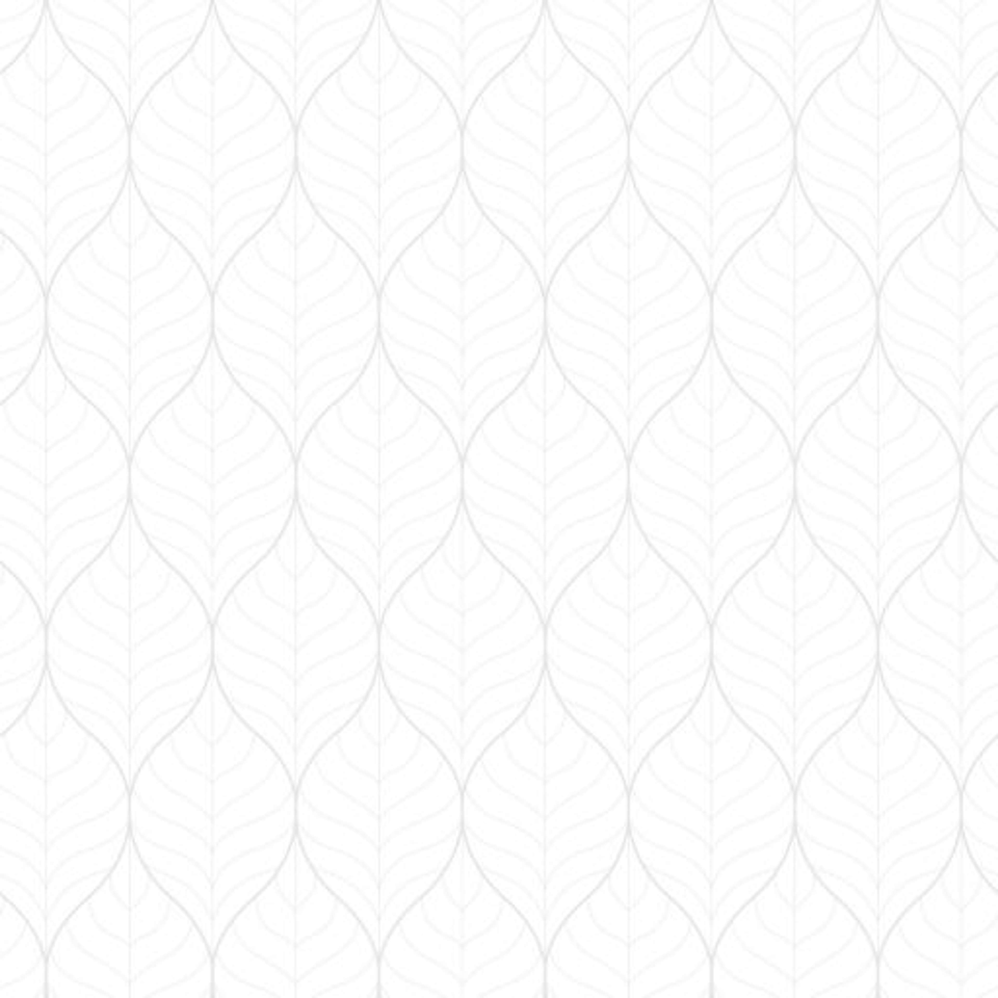 Blad, Silver tapet från duro med botaniskt mönster i vit. Från kollektionen Natur. Nonwoven-material med rak passning. Vintage, stram-stil.