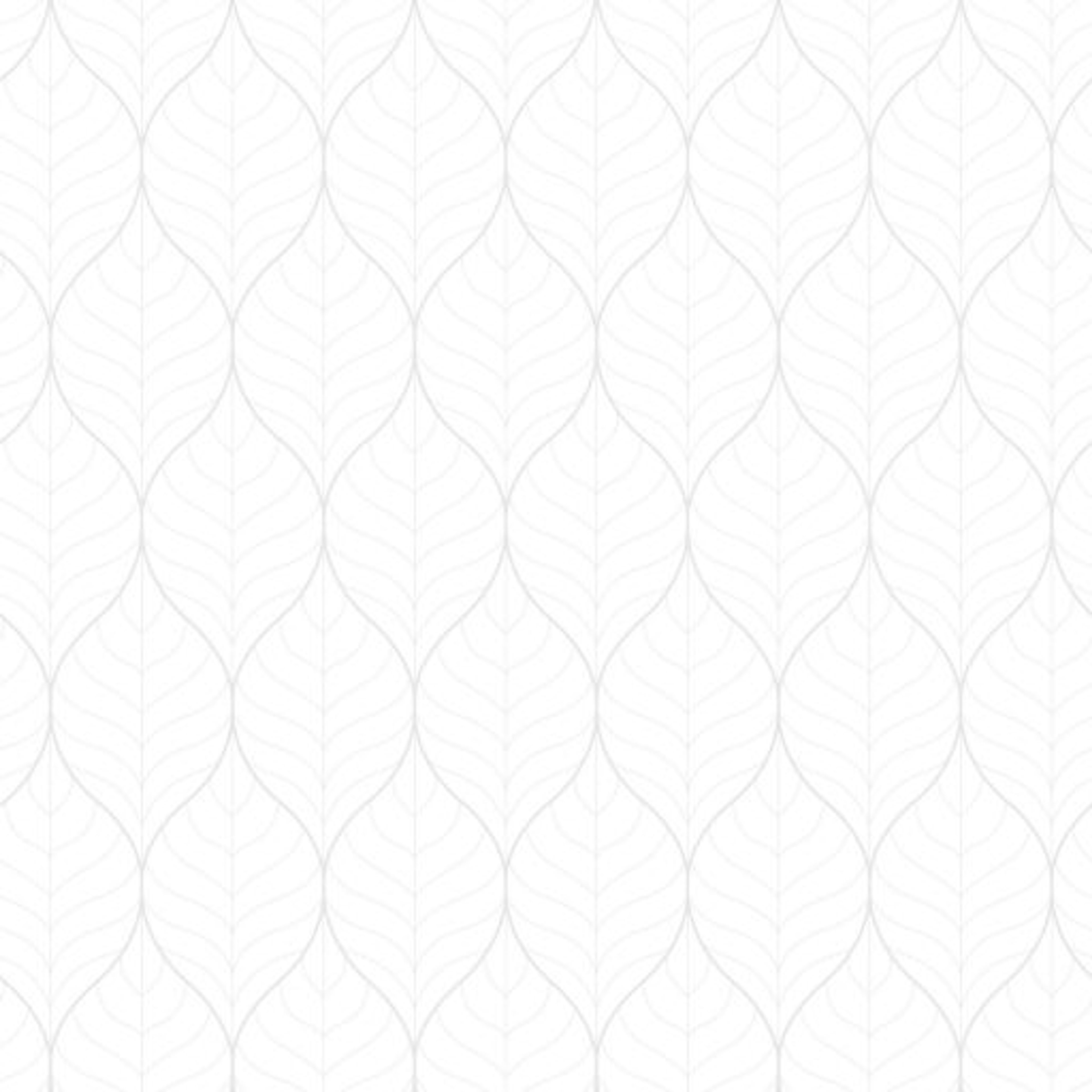 Blad, Silver tapet från duro med botaniskt mönster i vit. Från kollektionen Natur. Nonwoven-material med rak passning. Vintage, stram-stil.