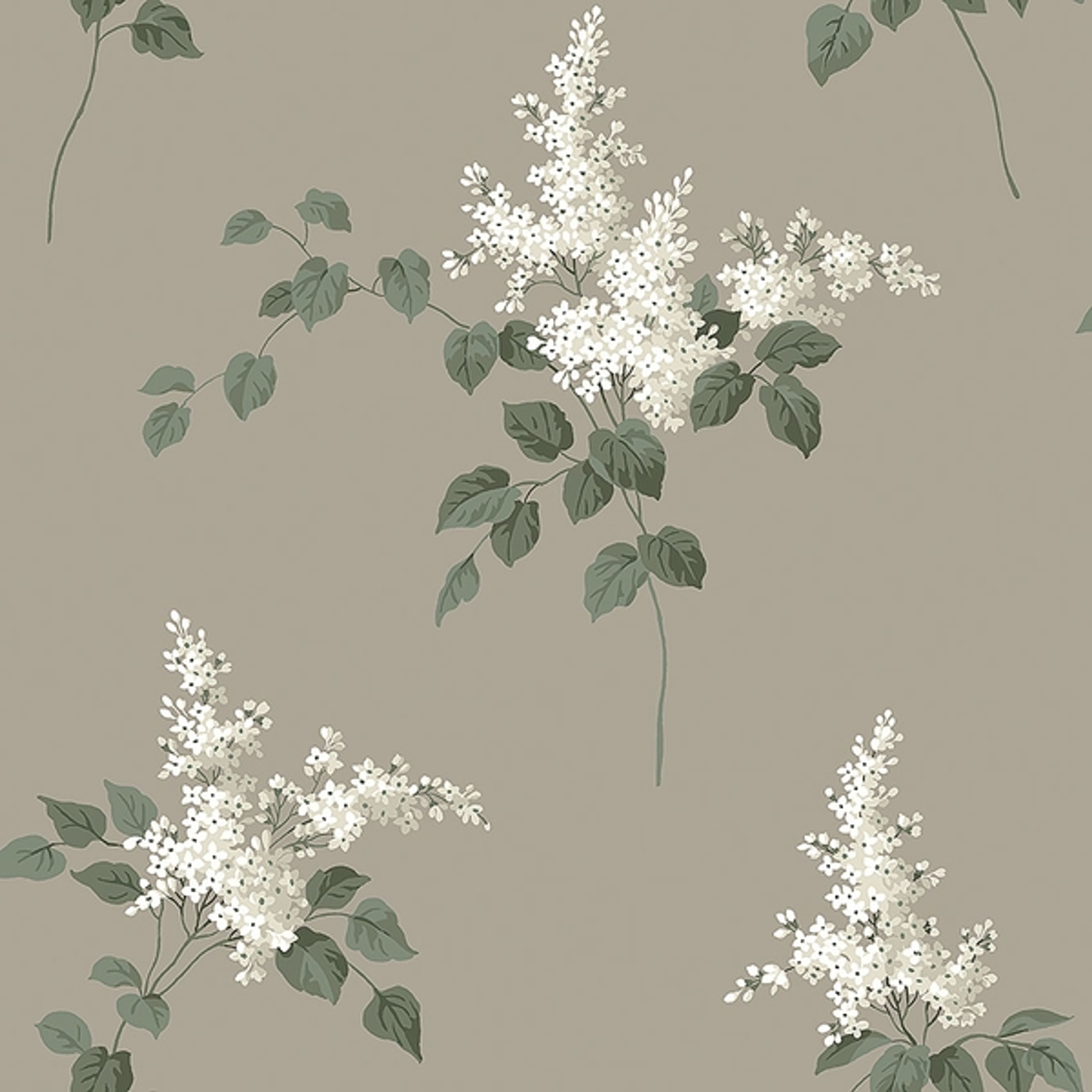 Lilacs tapet från Boråstapeter med blommigt mönster i brun. Från kollektionen Falsterbo III. Nonwoven-material med förskjuten passning.