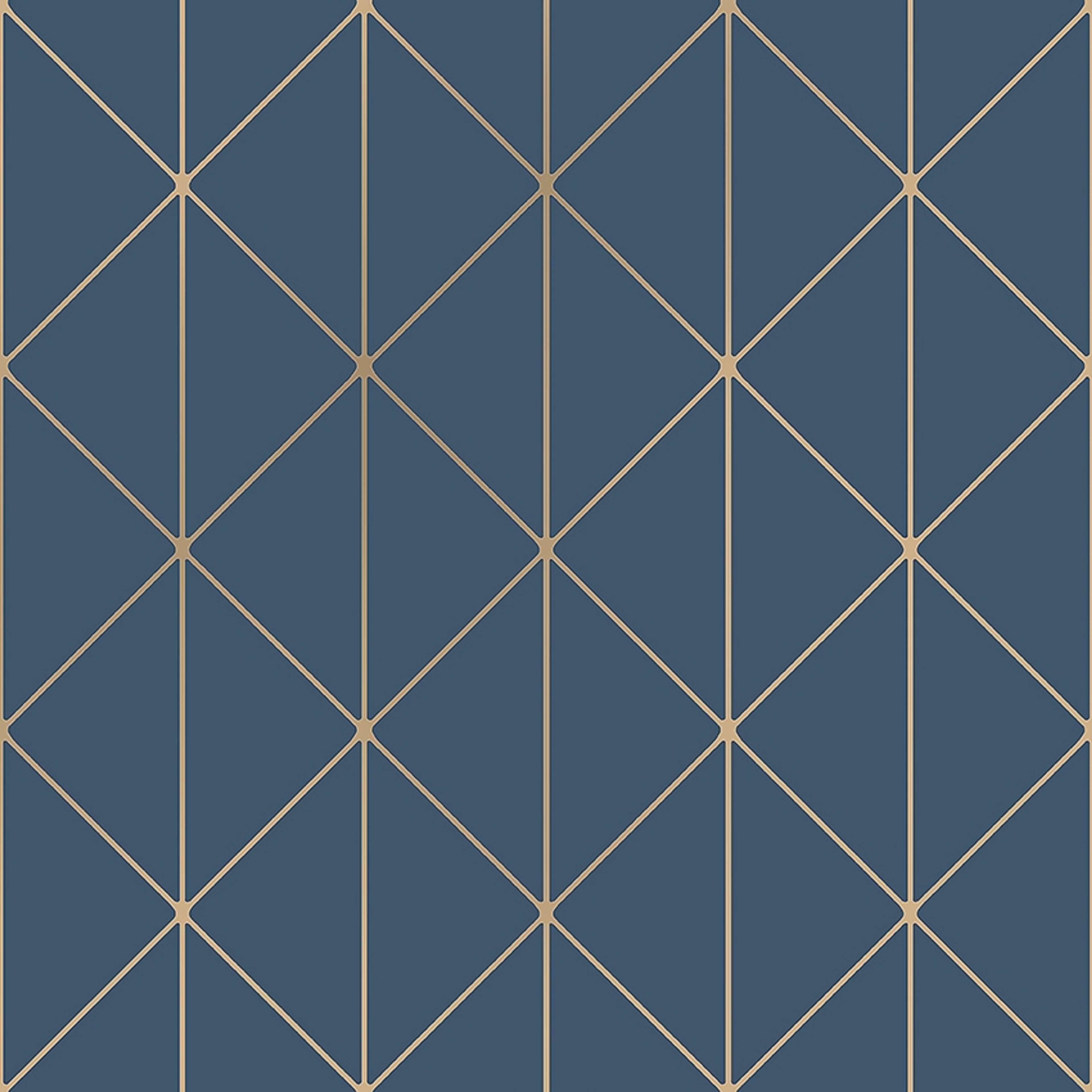 Diamonds blå, tapet tapet med grafiskt mönster i blå. Från kollektionen Graphics. Nonwoven-material med rak passning. Passar i vardagsrum.