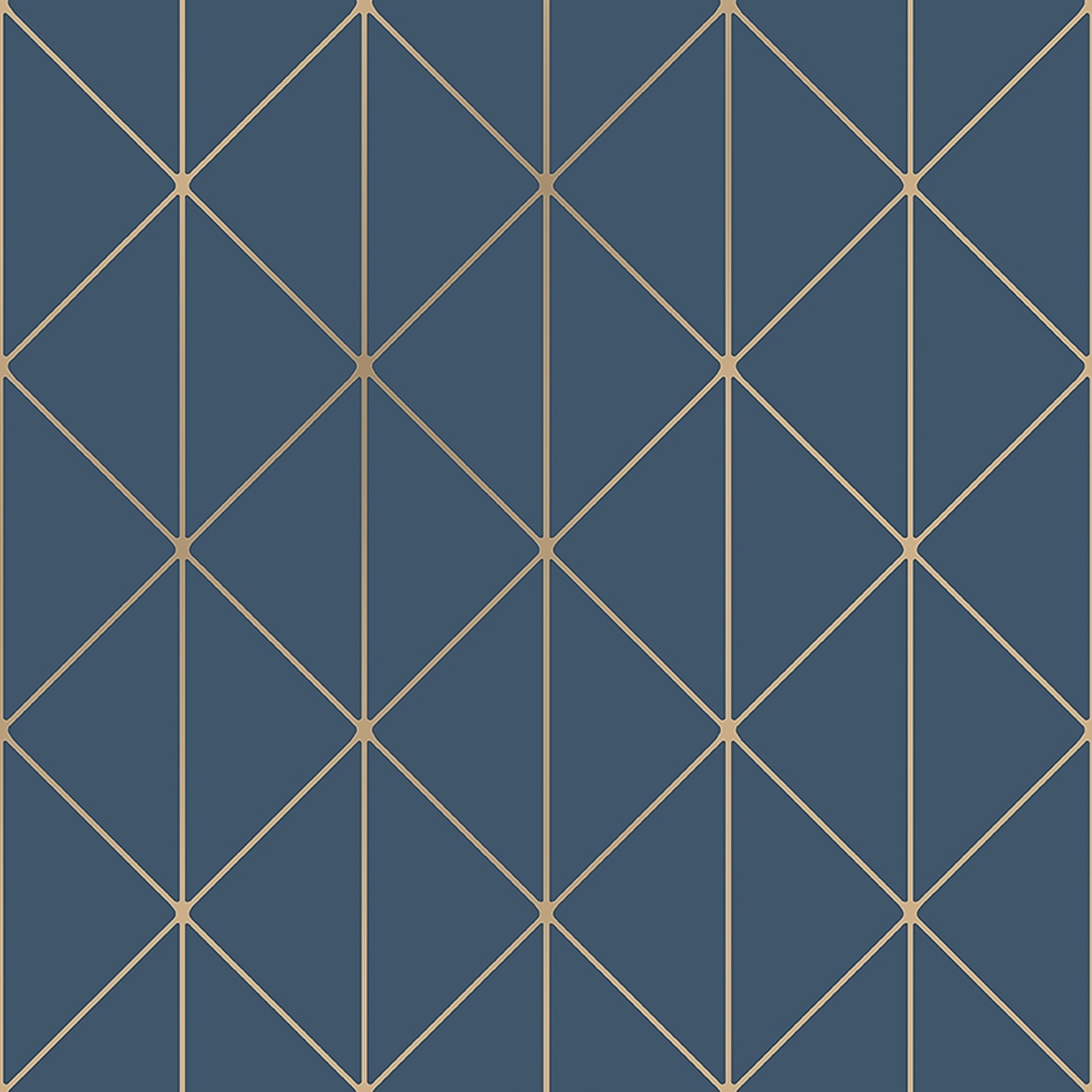Diamonds blå, tapet tapet med grafiskt mönster i blå. Från kollektionen Graphics. Nonwoven-material med rak passning. Passar i vardagsrum.