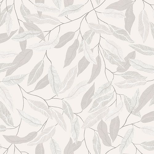 Florian tapet med botaniskt mönster i beige. Från kollektionen skogsgläntan. Nonwoven-material med förskjuten passning. Passar i vardagsrum, sovrum och matsal.