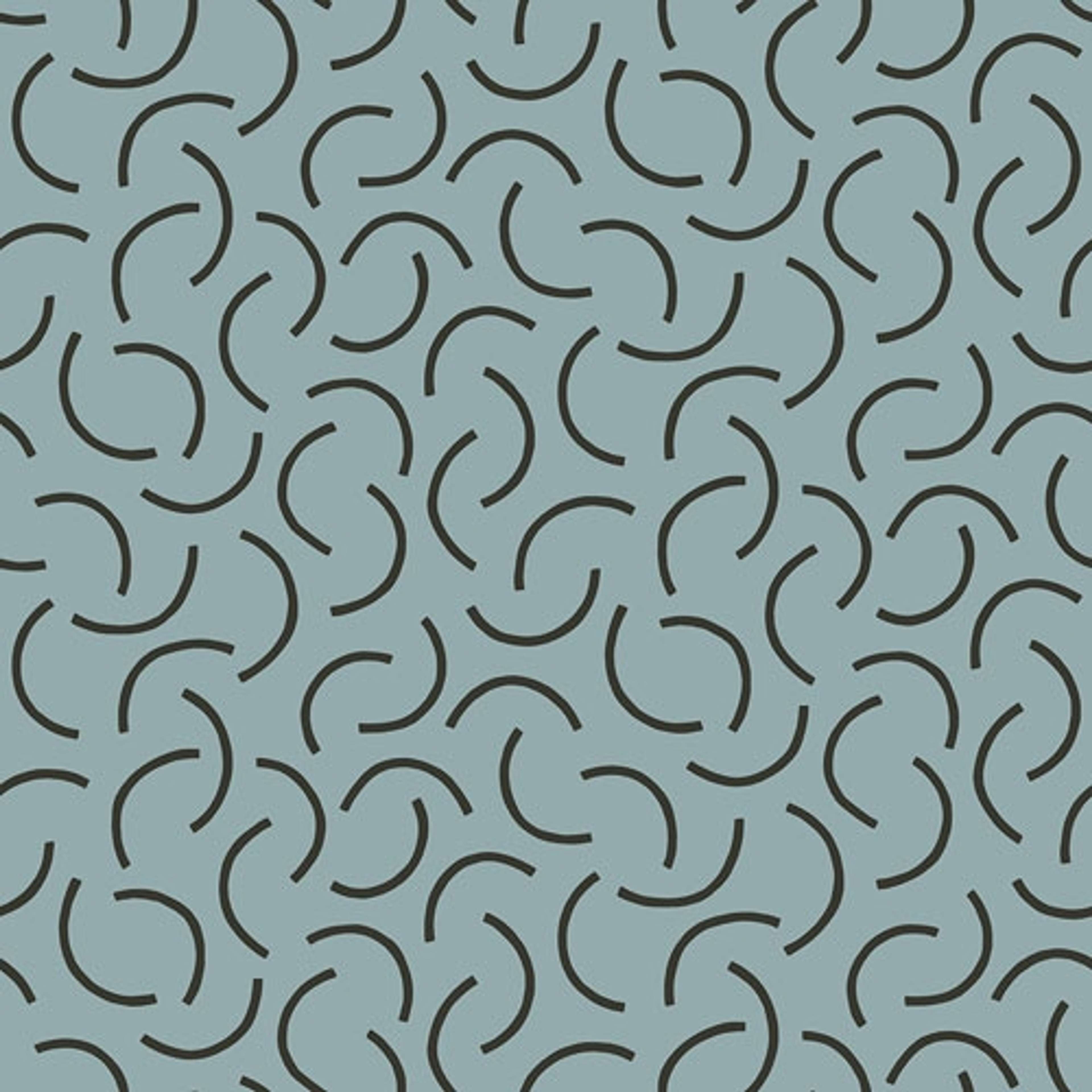 Tarn Tesmpest tapet från Midbec med geometriskt, retro mönster i grå. Från kollektionen Kinfolk. Nonwoven-material med förskjuten passning.