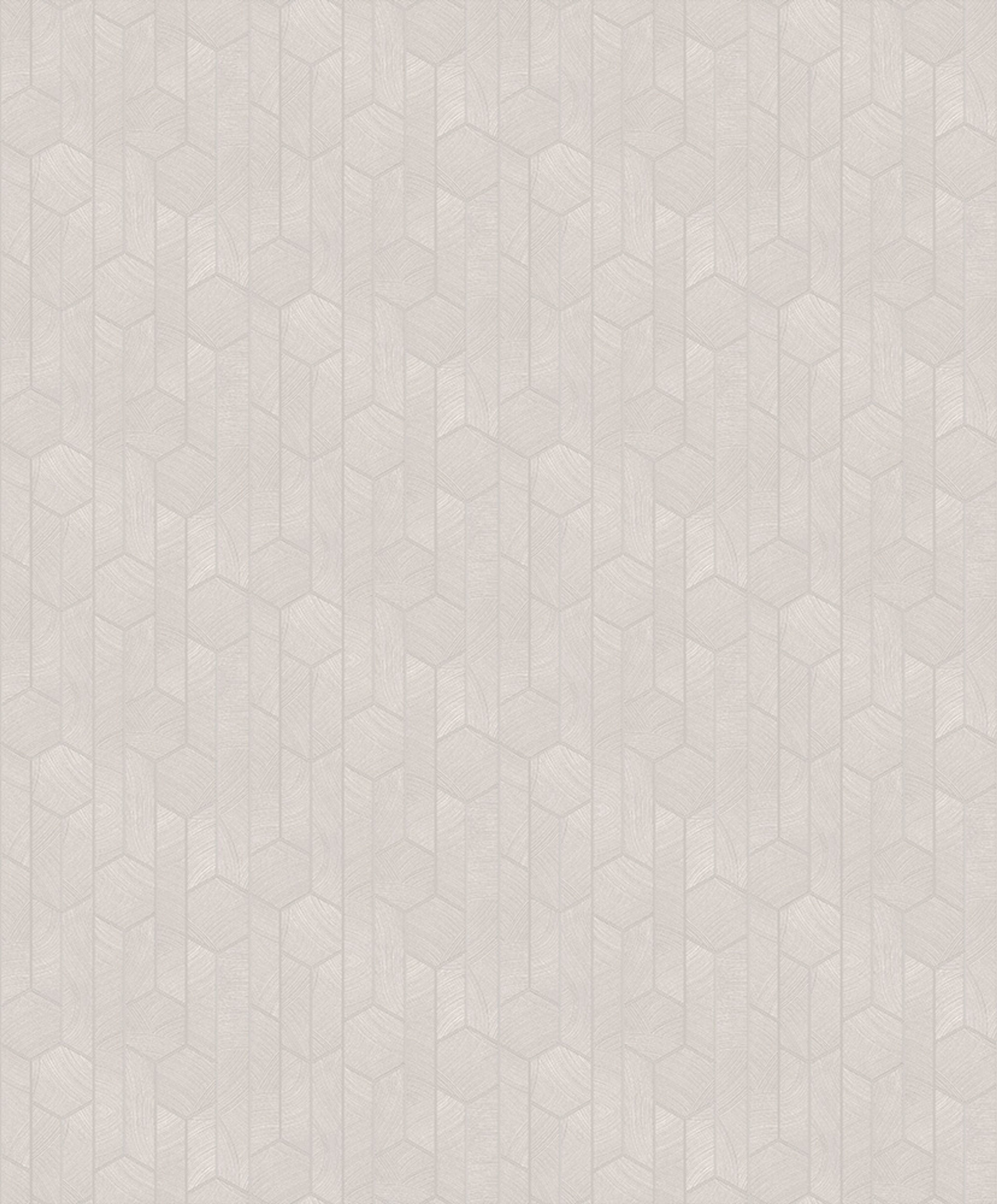 Kantha Cameo tapet med geometriskt mönster i beige. Från kollektionen Summer. Nonwoven-material med rak passning.