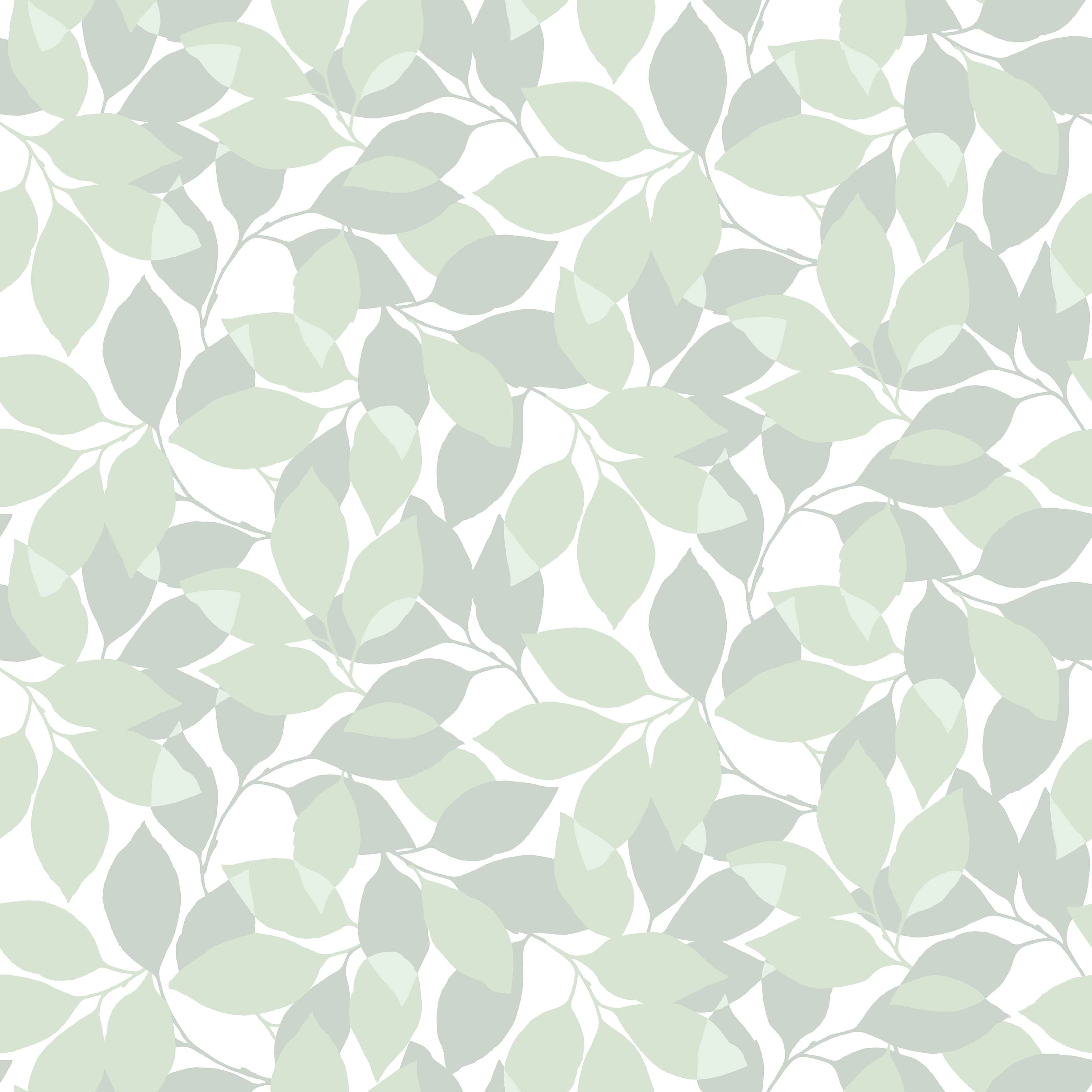 Augusti, grön tapet med botaniskt mönster i grön. Från kollektionen Blommor & Blad. Nonwoven-material med rak passning.