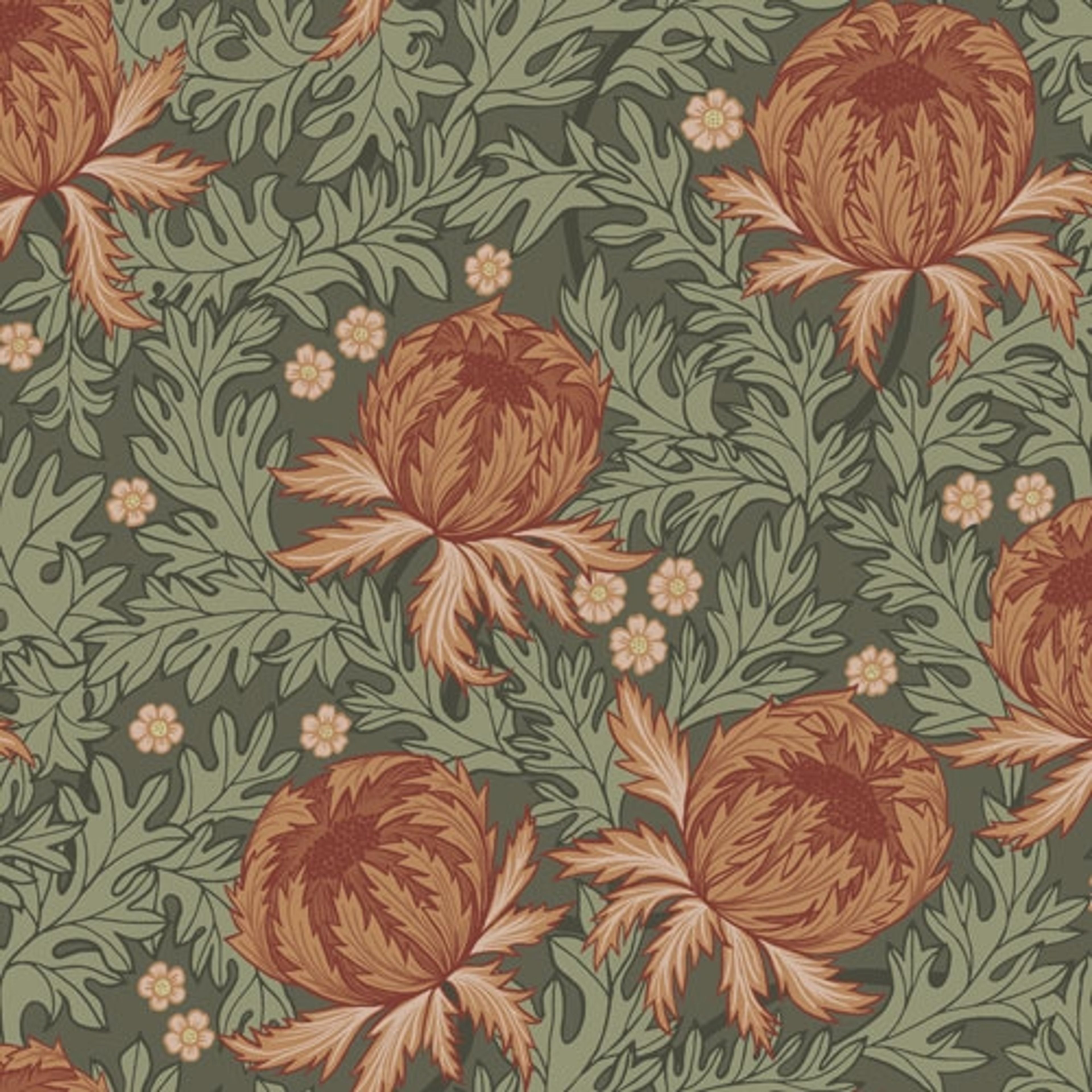 Arthur tapet från Midbec med blommigt mönster i vit. Från kollektionen Havsblick. Nonwoven-material med förskjuten passning.