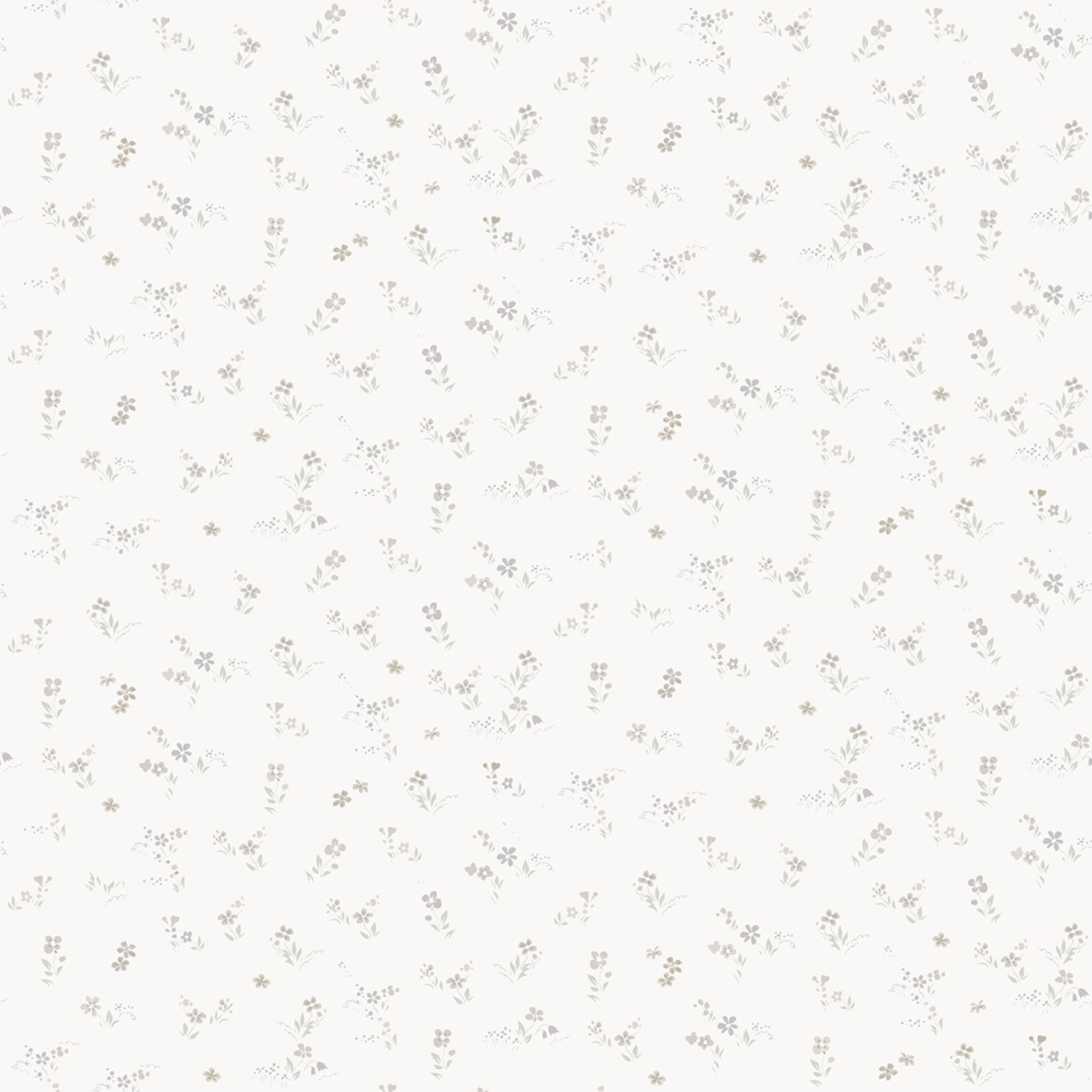 Sommarnatt vit, tapet tapet med blommigt mönster i vit. Från kollektionen Sommaräng. Nonwoven-material med rak passning.
