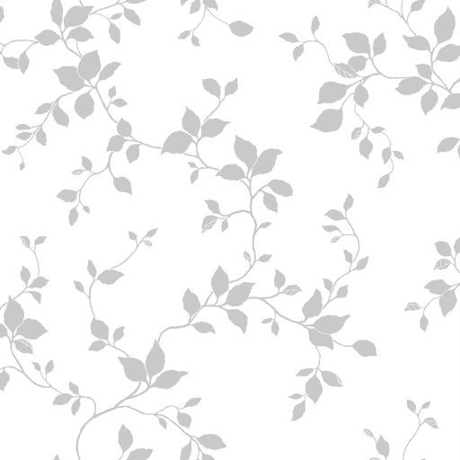 Björk, Ljusgrå tapet från duro med botaniskt mönster i grå. Från kollektionen Natur. Nonwoven-material med förskjuten passning.