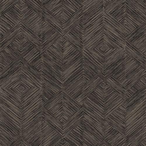 Enitan Night tapet tapet från Midbec med geometriskt mönster i svart och grå. Från kollektionen Tribute. Nonwoven-material med förskjuten passning. Passar i vardagsrum, matsal och hall.