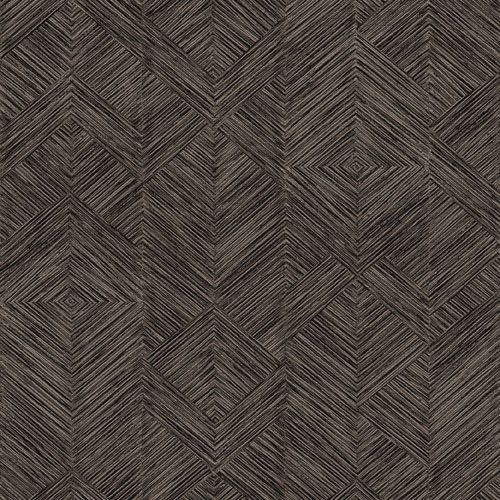Enitan Night tapet tapet från Midbec med geometriskt mönster i svart och grå. Från kollektionen Tribute. Nonwoven-material med förskjuten passning. Passar i vardagsrum, matsal och hall.