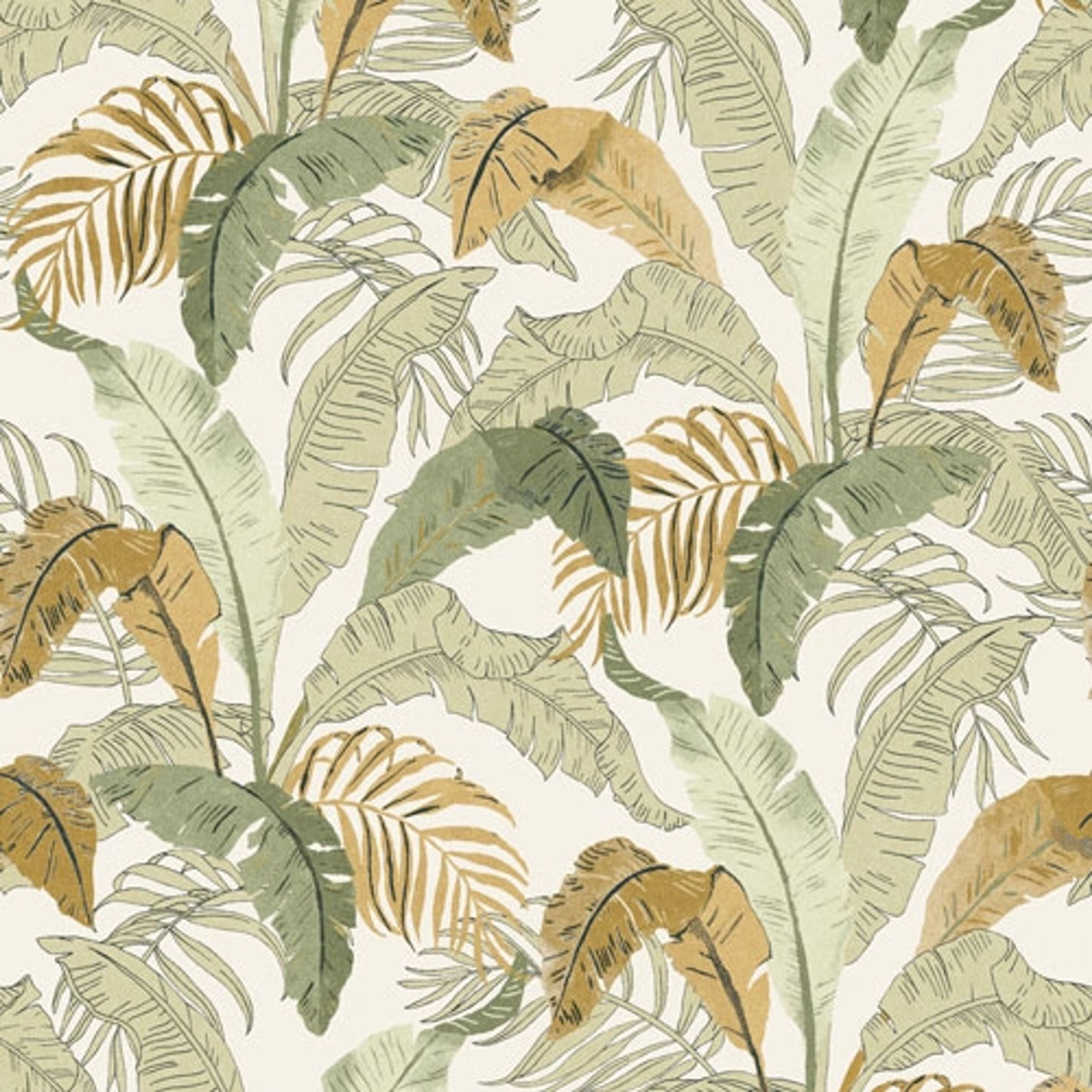 Botanic topiara tapet med botaniskt mönster i brun. Från kollektionen lotus. Nonwoven-material med rak passning.
