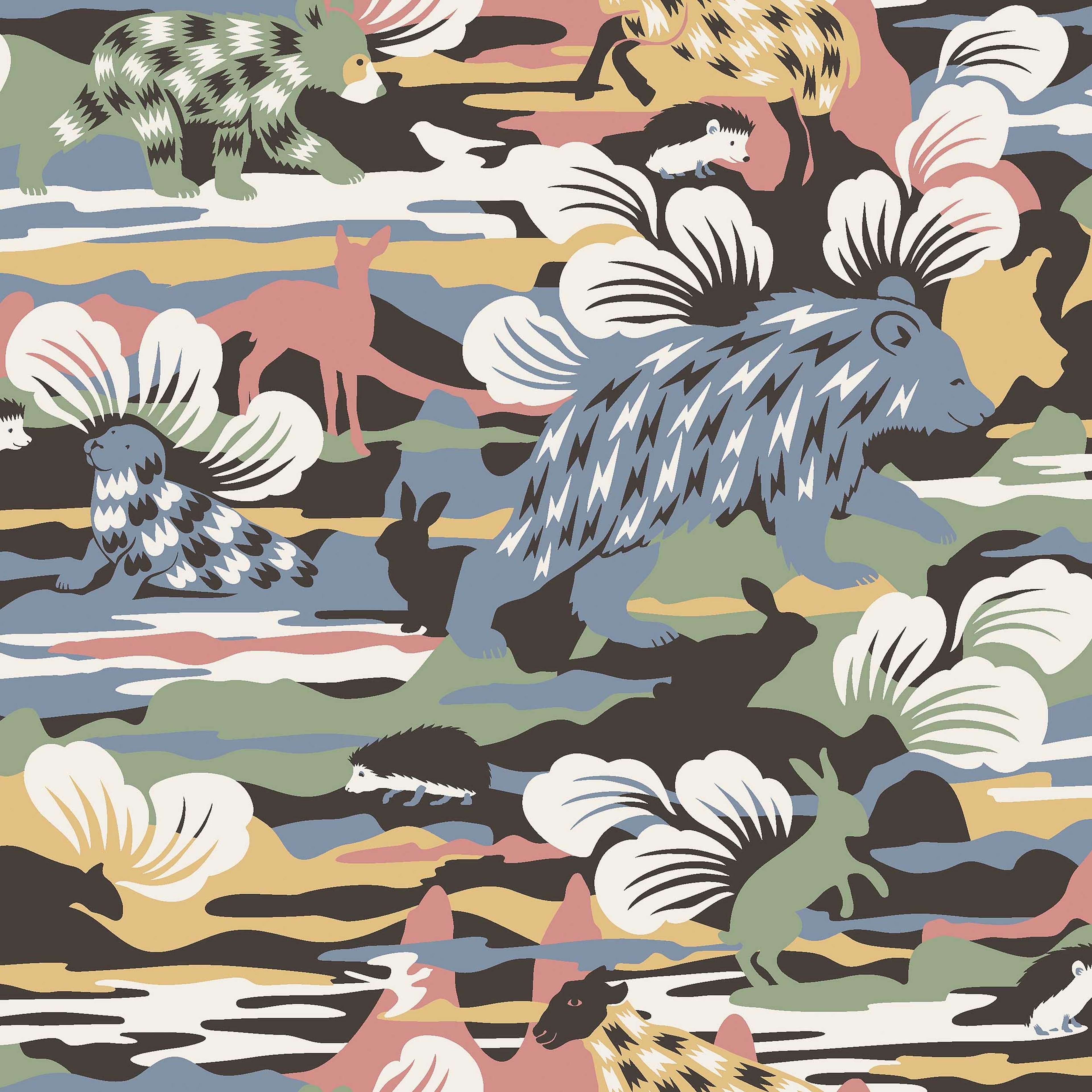 Hanna Werning Nomad, tapet tapet med blommigt mönster. Från kollektionen swedish designers. Nonwoven-material med förskjuten passning.